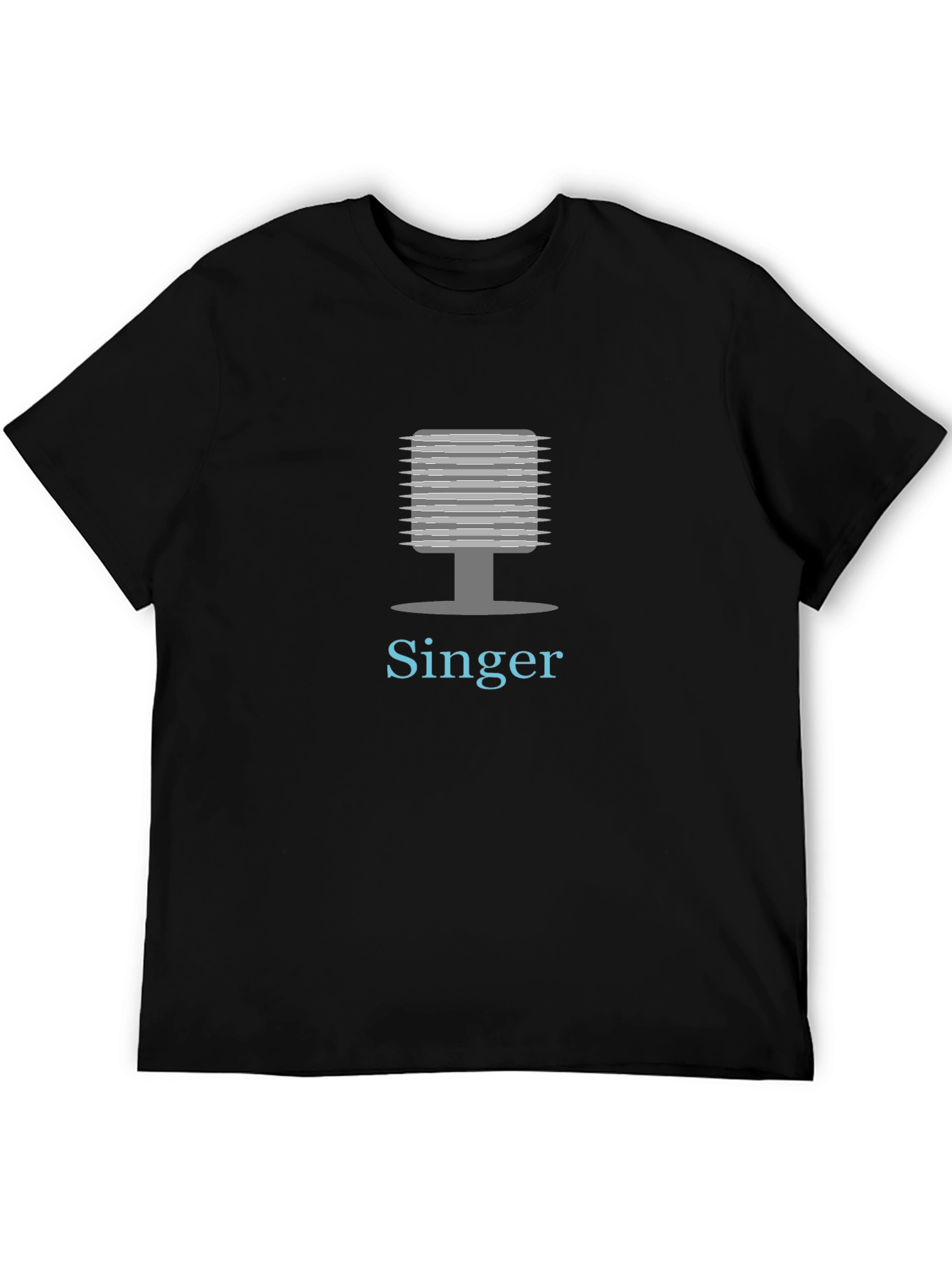 Black Singer Graphic Tee - Black Cotton Blend view 5