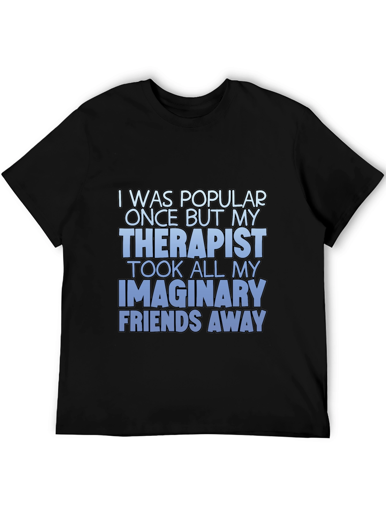 Black Humorous "Therapist" Graphic T-Shirt view 5