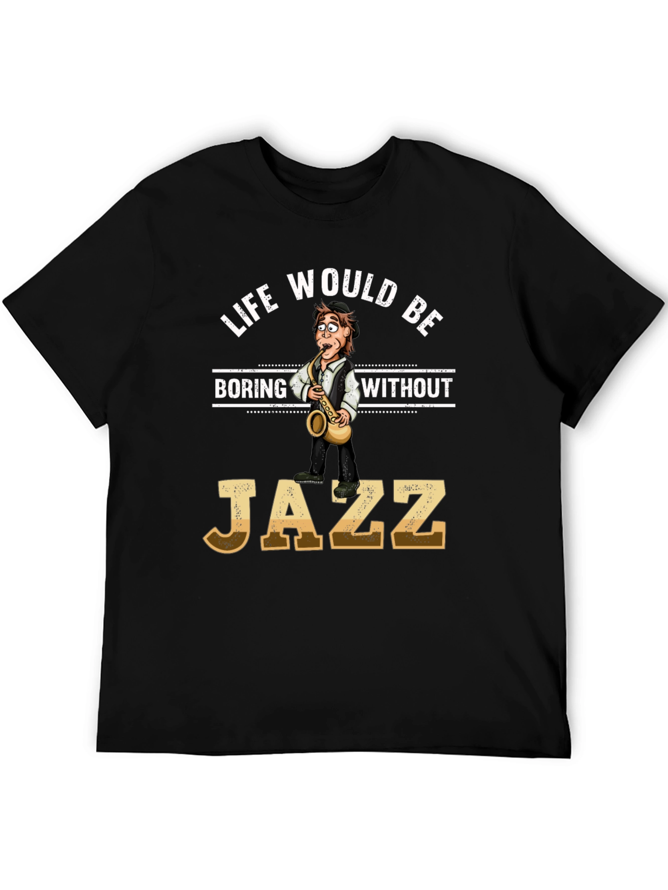 Black Life Would Be Boring Without Jazz T-Shirt view 5