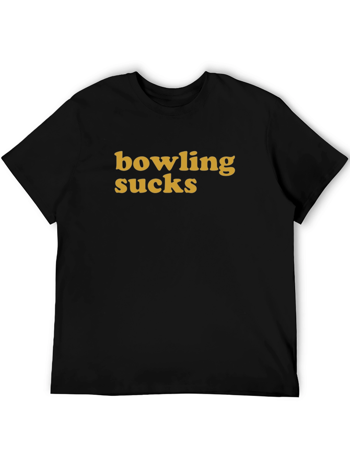 Black Bowling Sucks Graphic T-Shirt - Humorous Statement Tee view 5