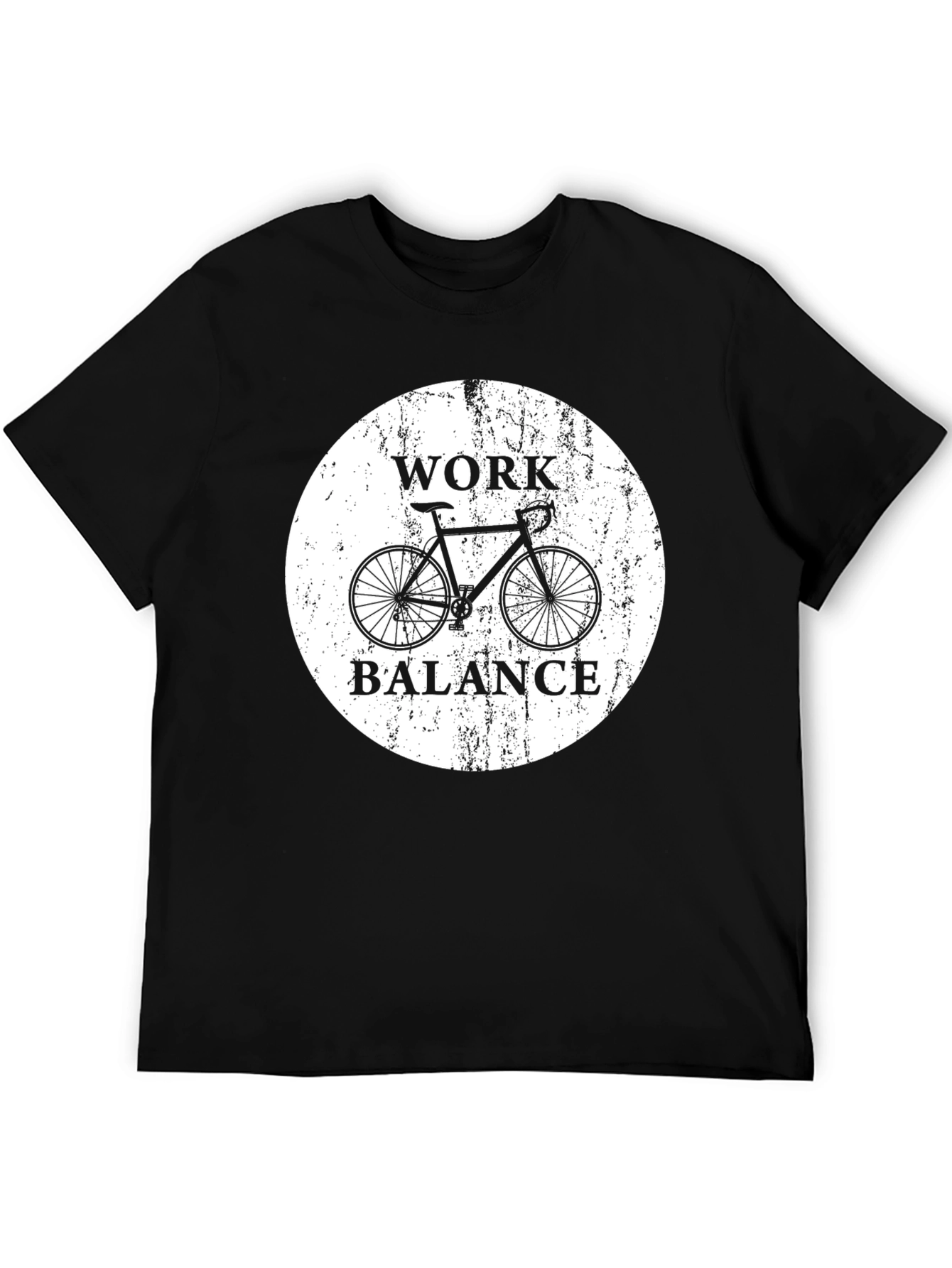 Black Work Balance Bicycle Graphic T-Shirt view 5
