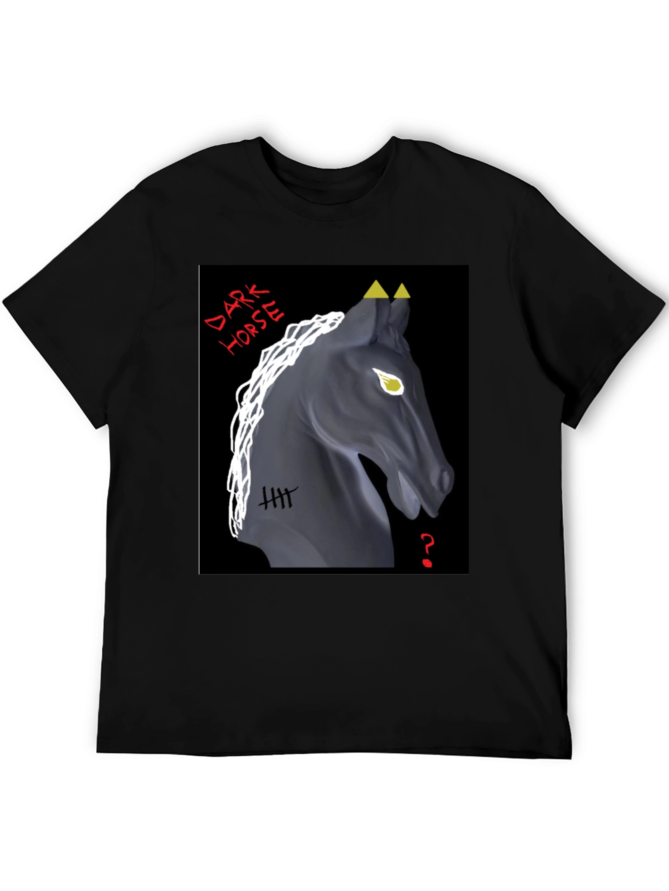 Black Dark Horse Graphic Tee - Unique Design view 5