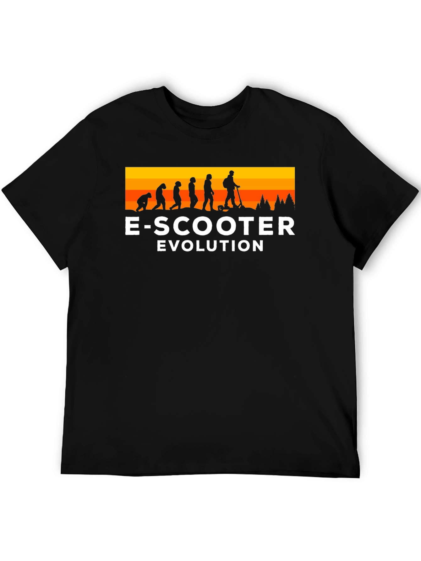Black E-Scooter Evolution T-Shirt - Ride into the Future! view 5