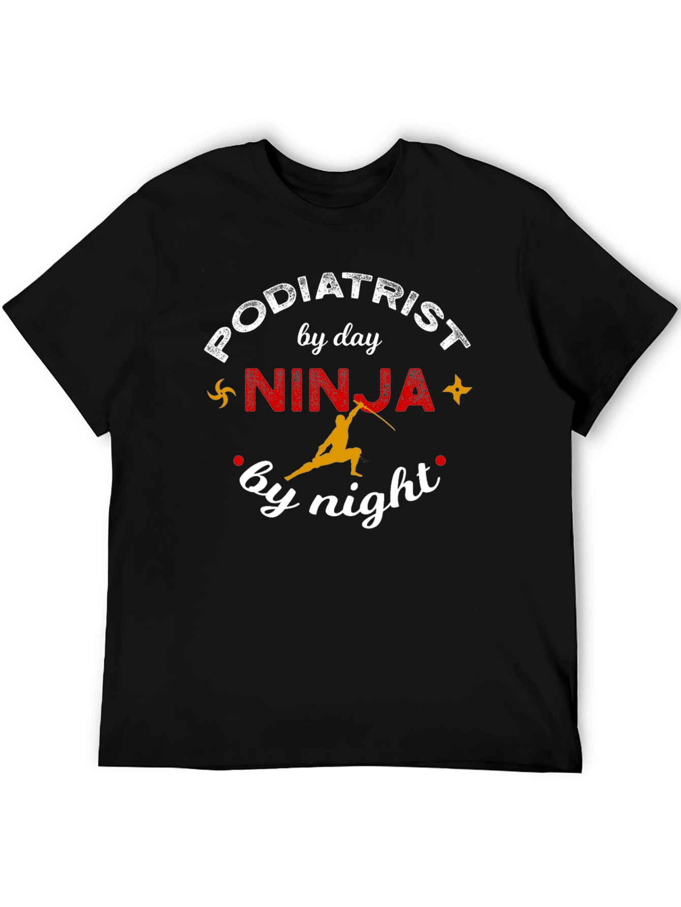 Black Podiatrist Ninja T-Shirt - Funny Profession Tee view 5