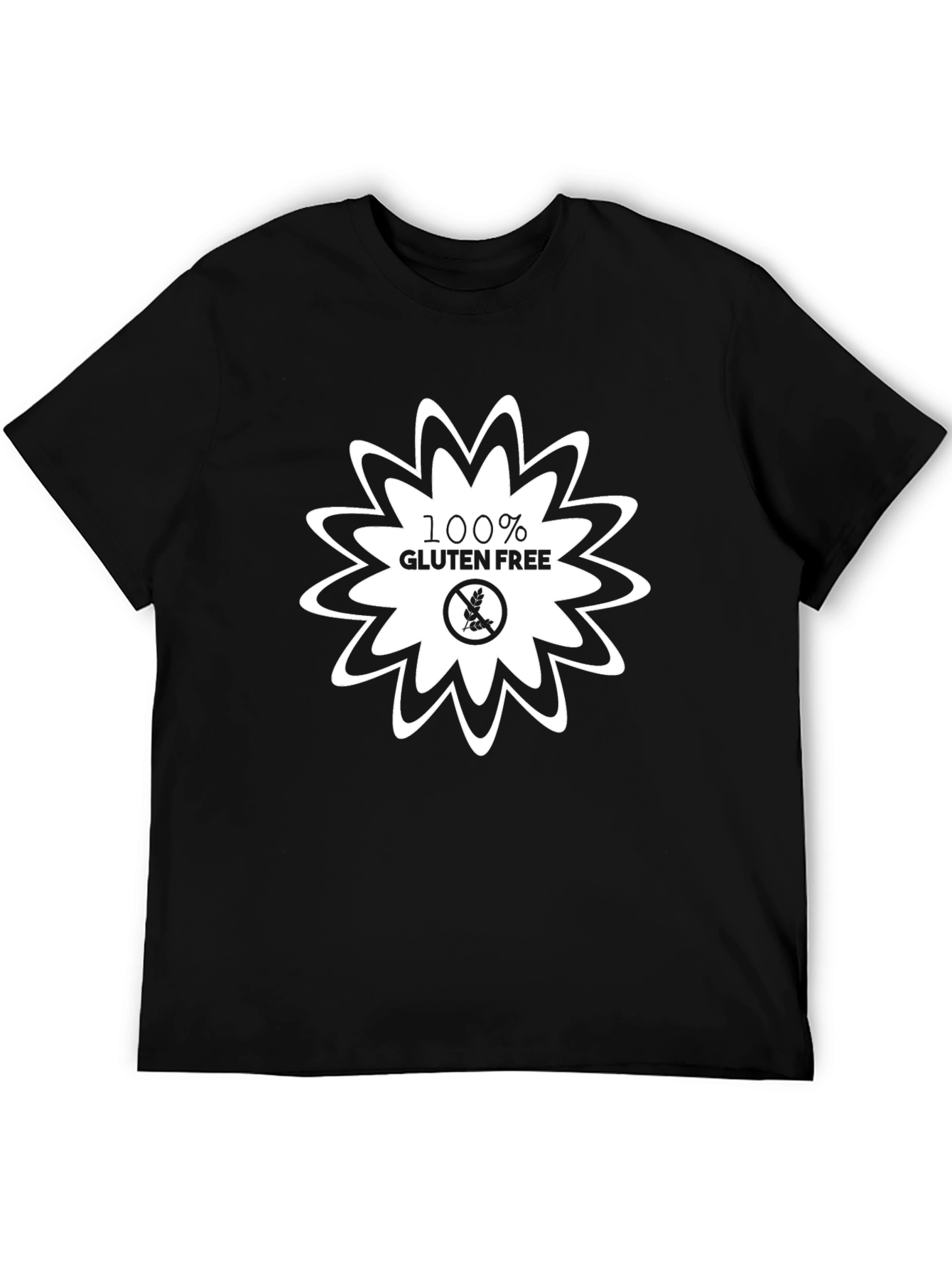 Black Gluten Free Graphic T-Shirt - Stylish & Comfortable view 5
