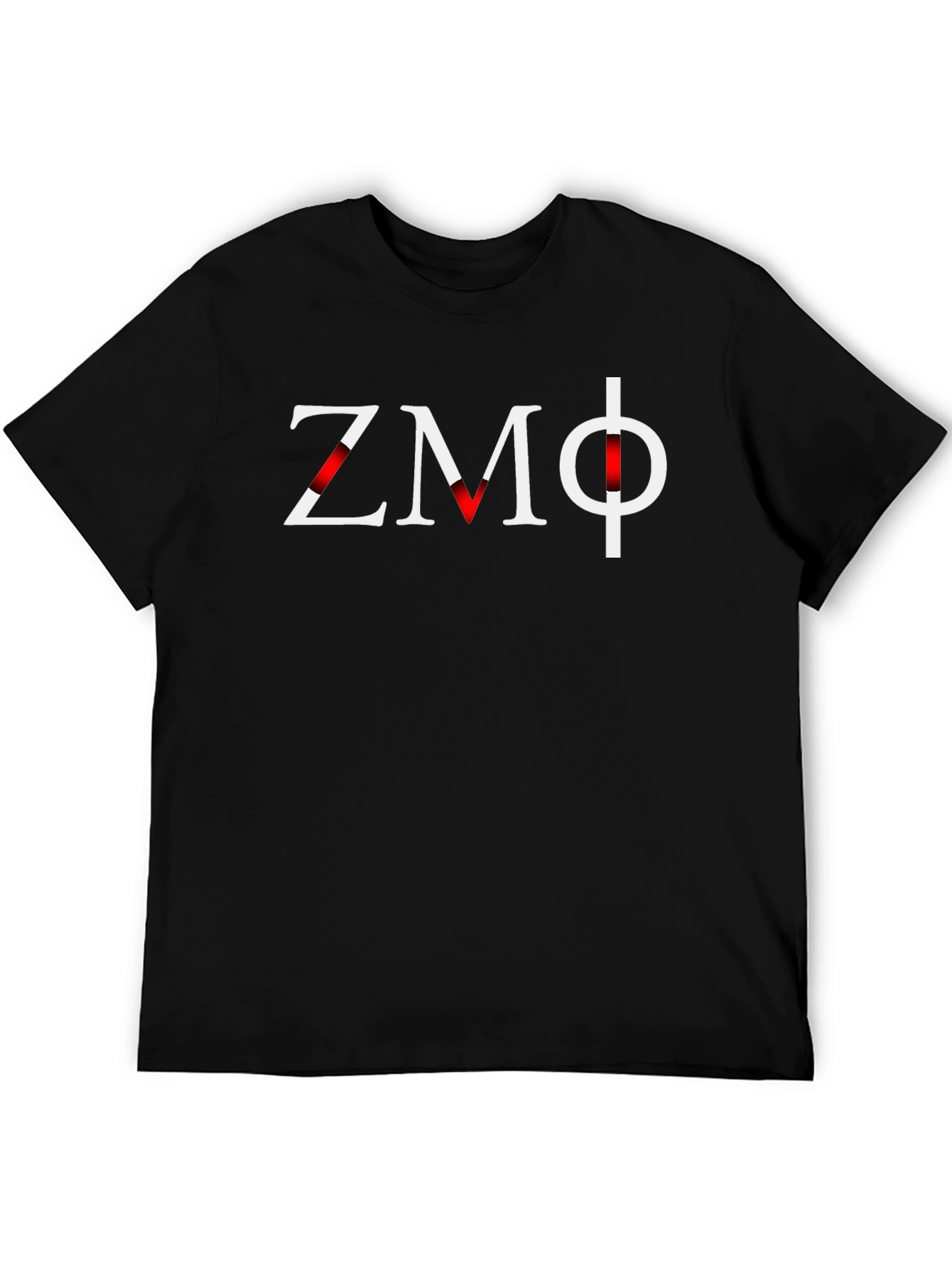 Black ZMF Greek Letters T-Shirt - Stylish & Comfortable Tee view 5