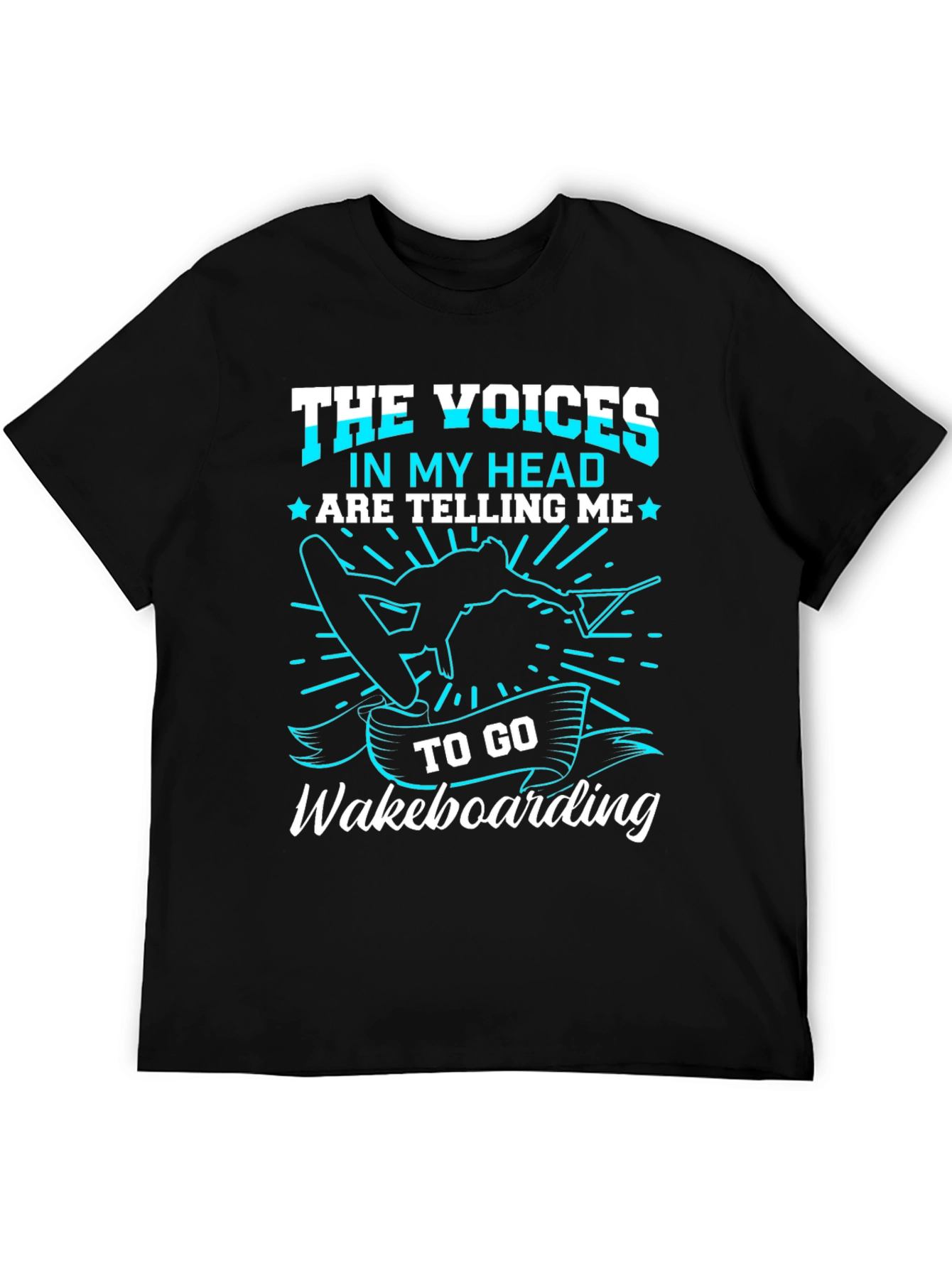 Black Voices Wakeboarding Graphic Tee view 5