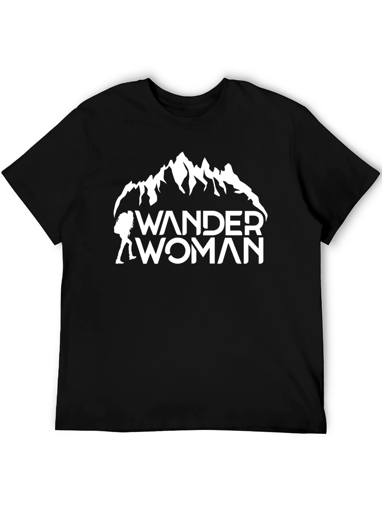 Black Wander Woman Graphic T-Shirt - Adventure Awaits view 5