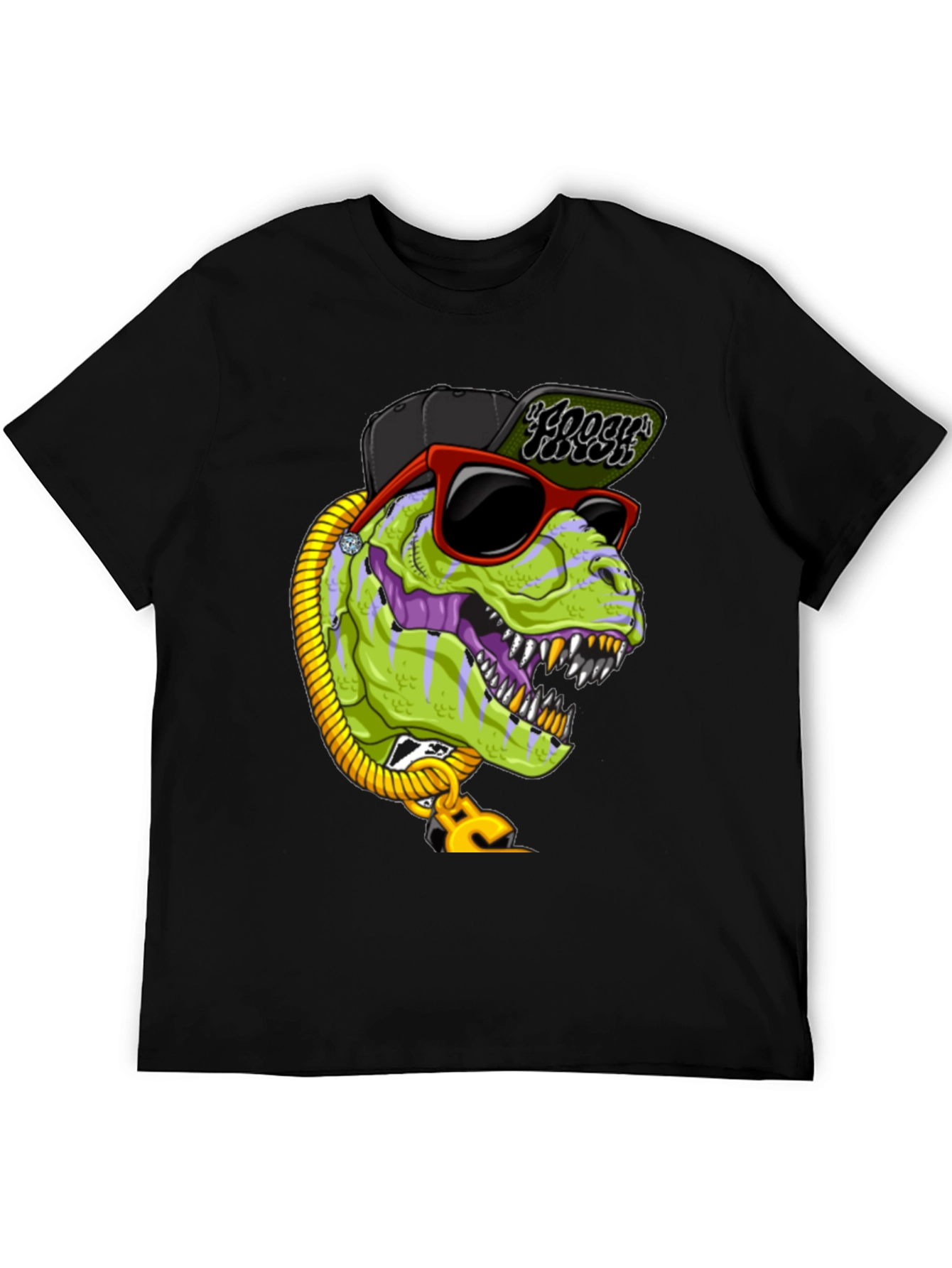 Black Dino Hiphop T-Shirt view 5