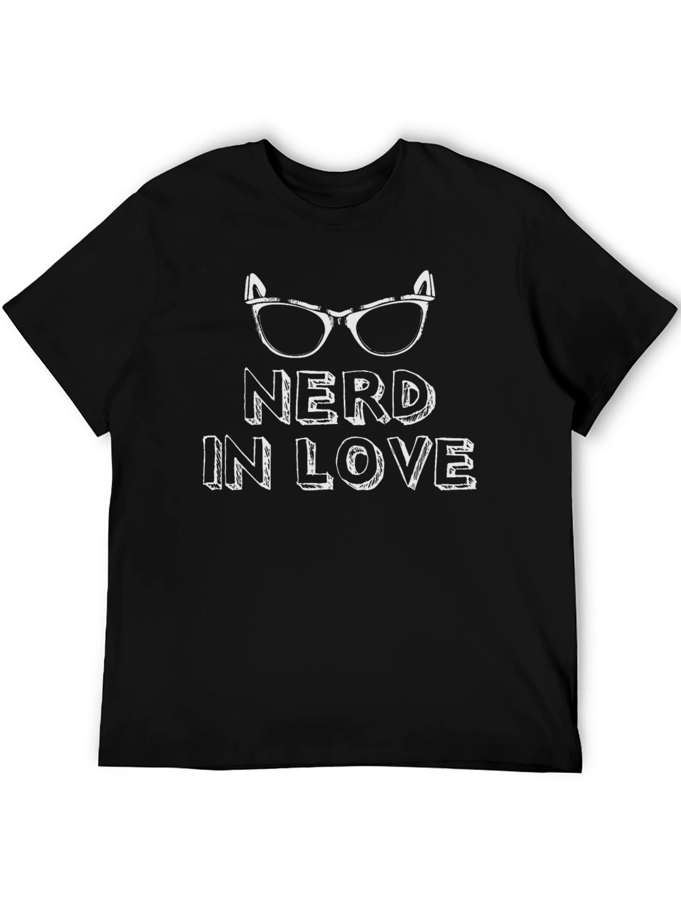 Black Nerd In Love T-Shirt - Novelty Graphic Tee view 5