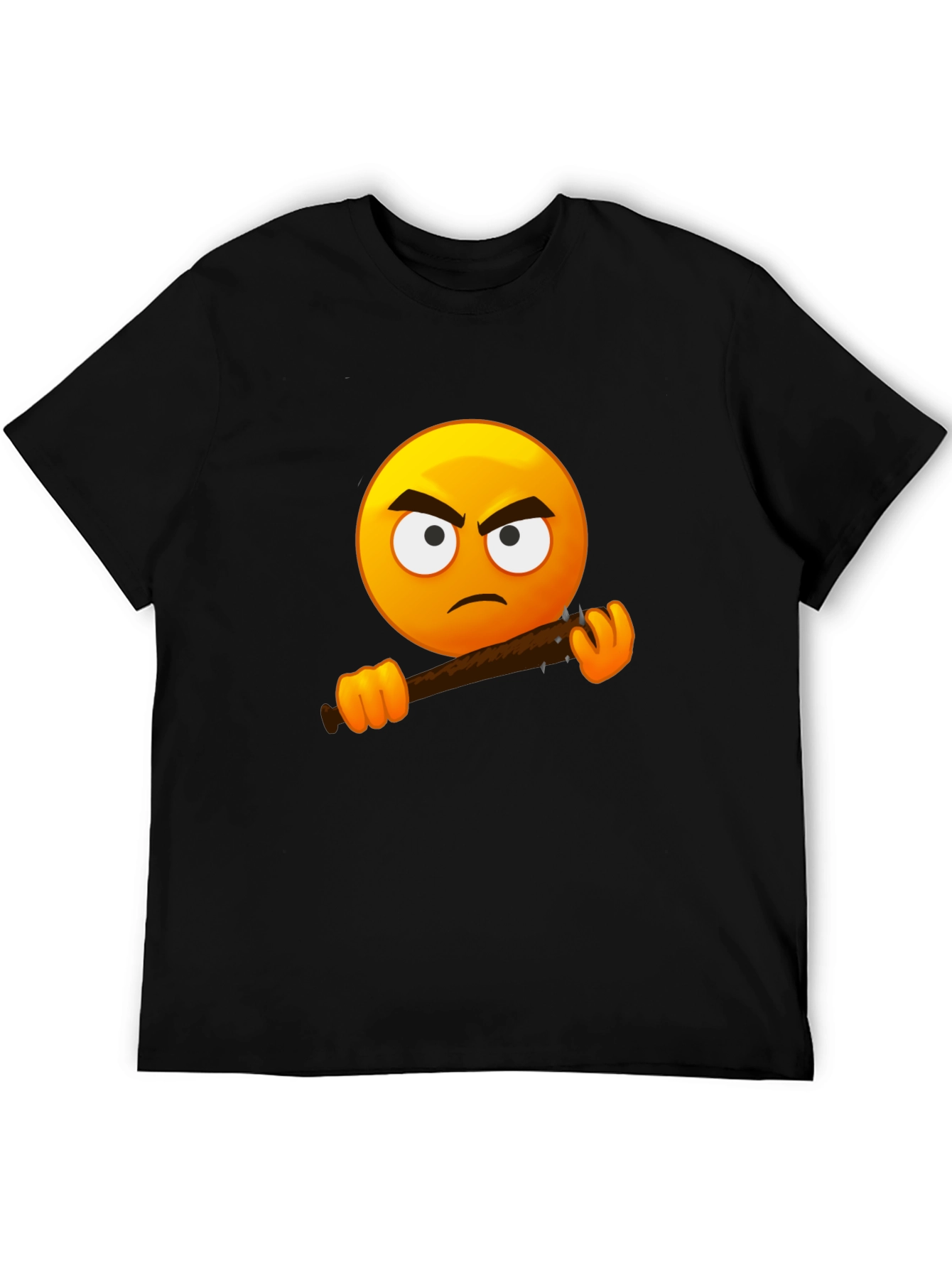 Black Angry Emoji Graphic Tee - Black T-Shirt view 5