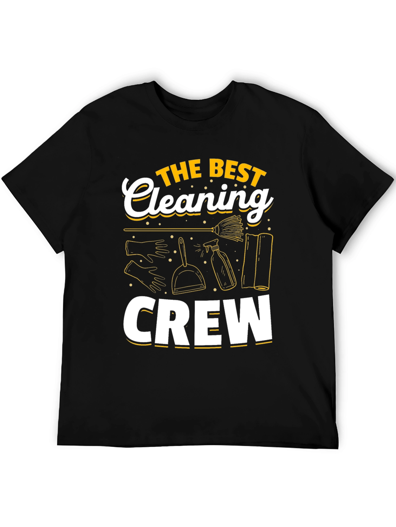 Black The Best Cleaning Crew Graphic T-Shirt view 5