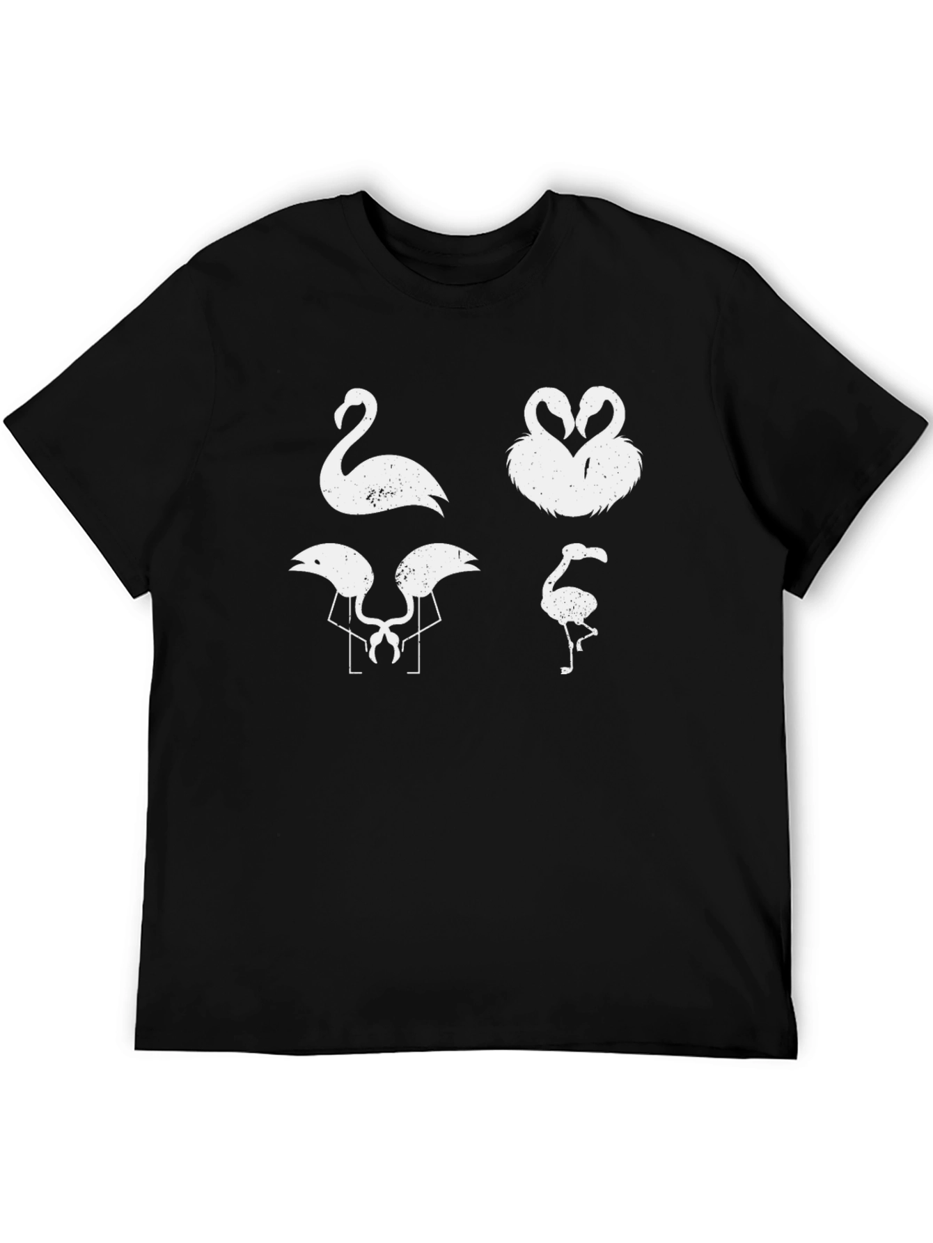 Black Flamingo Graphic Tee - Black Cotton T-Shirt view 5