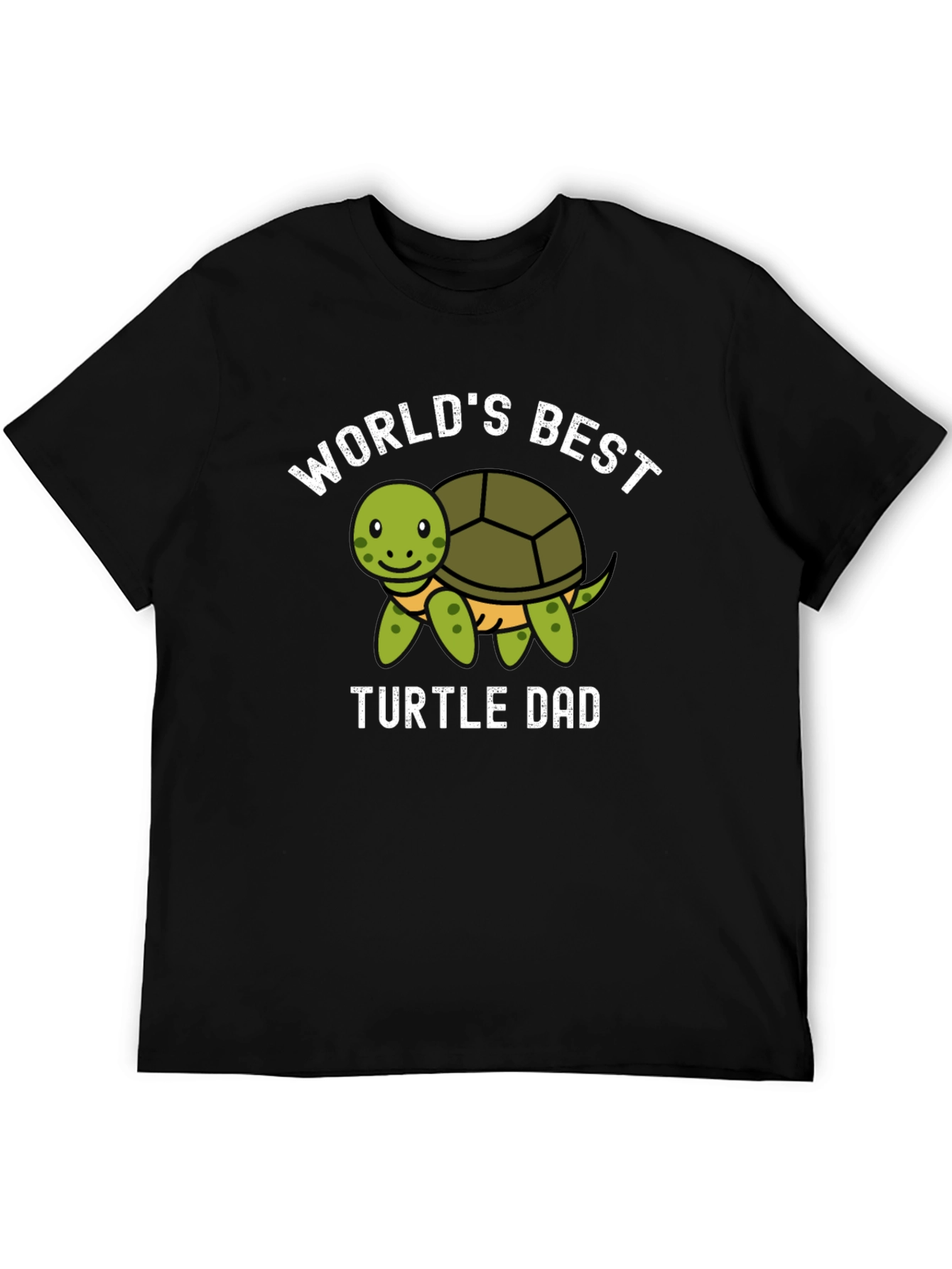 Black World's Best Turtle Dad Graphic T-Shirt view 5