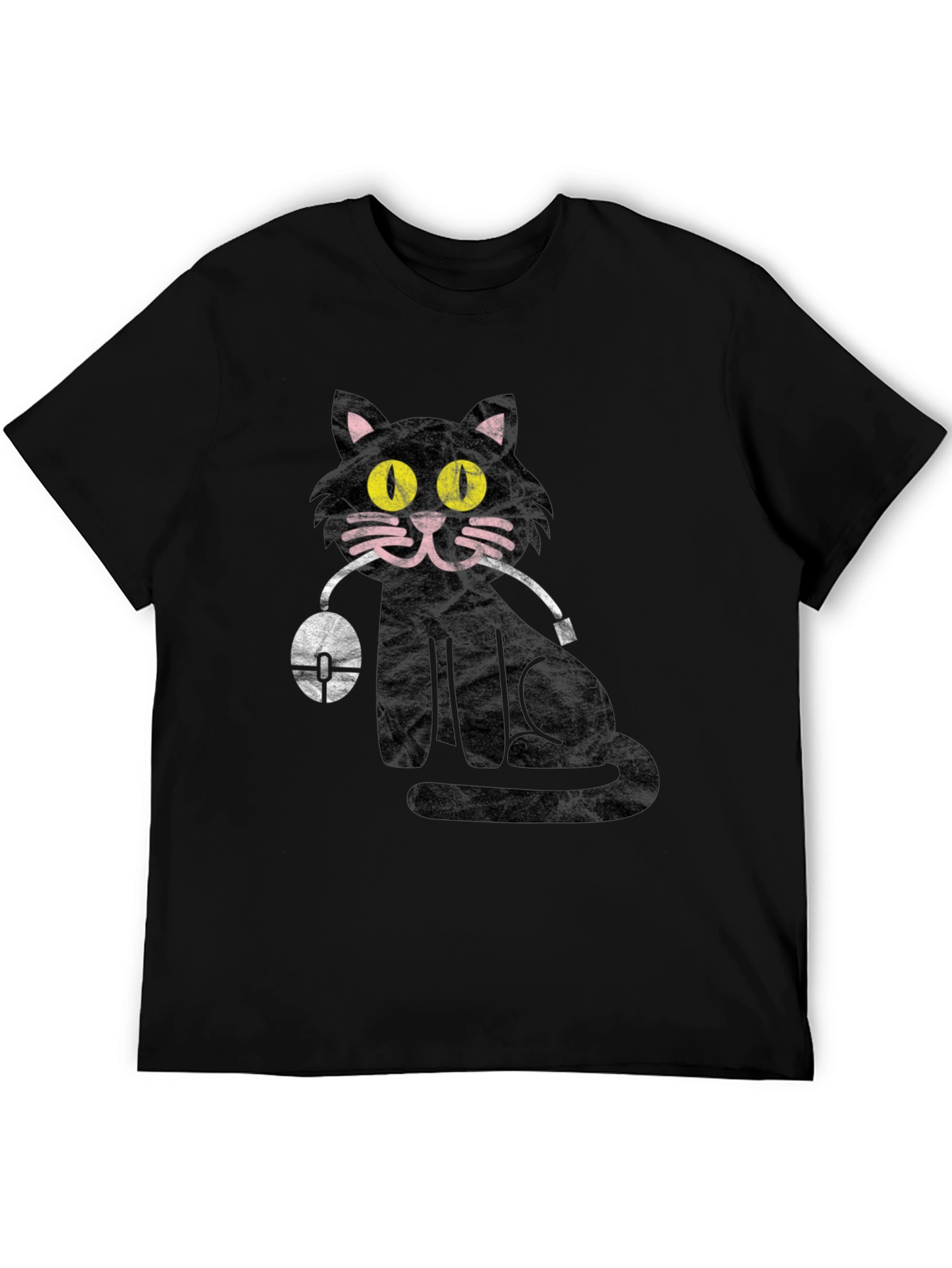Black Cat Got Your Mouse Graphic Tee view 5