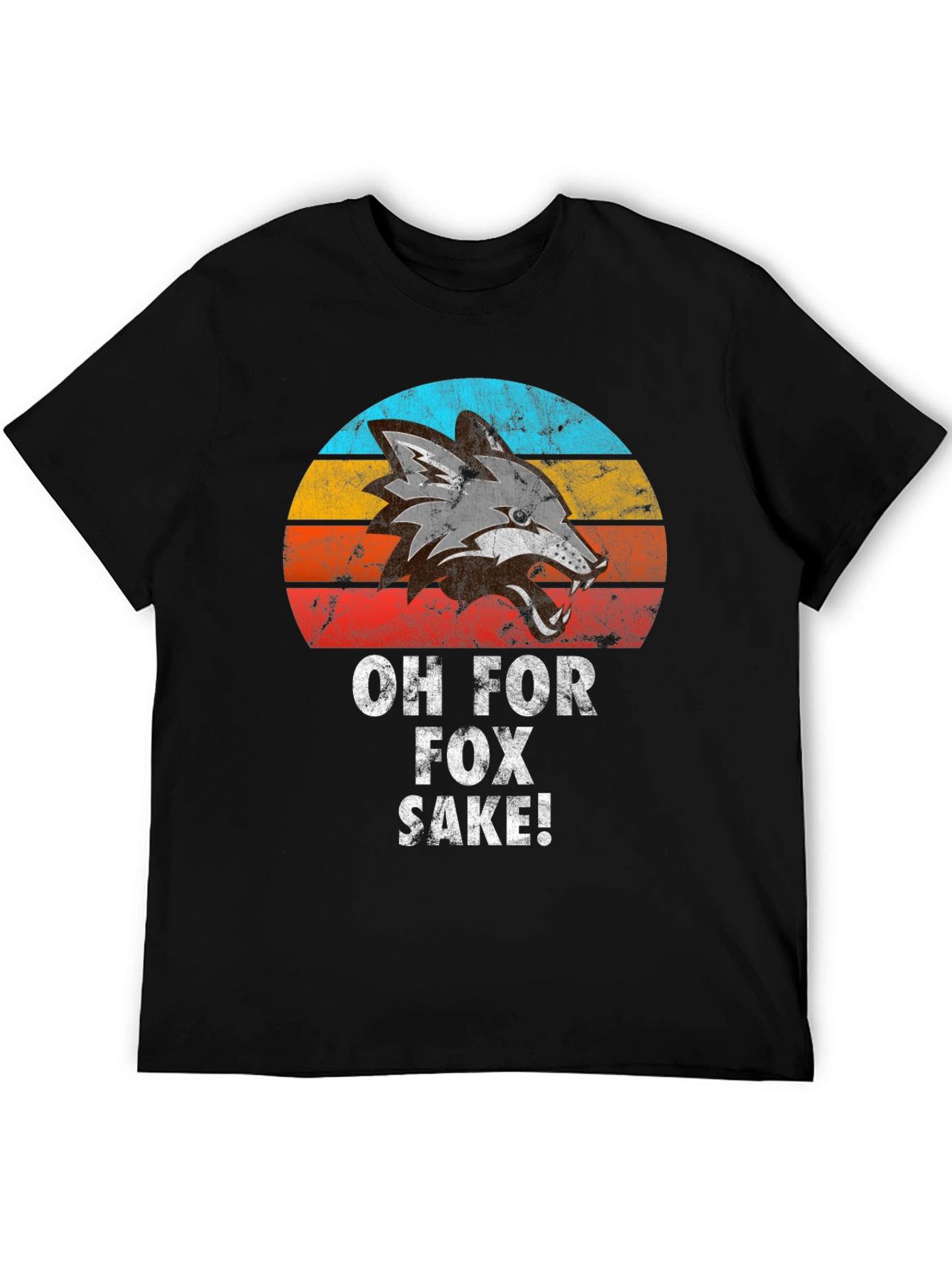 Black Oh For Fox Sake! Graphic Tee view 5