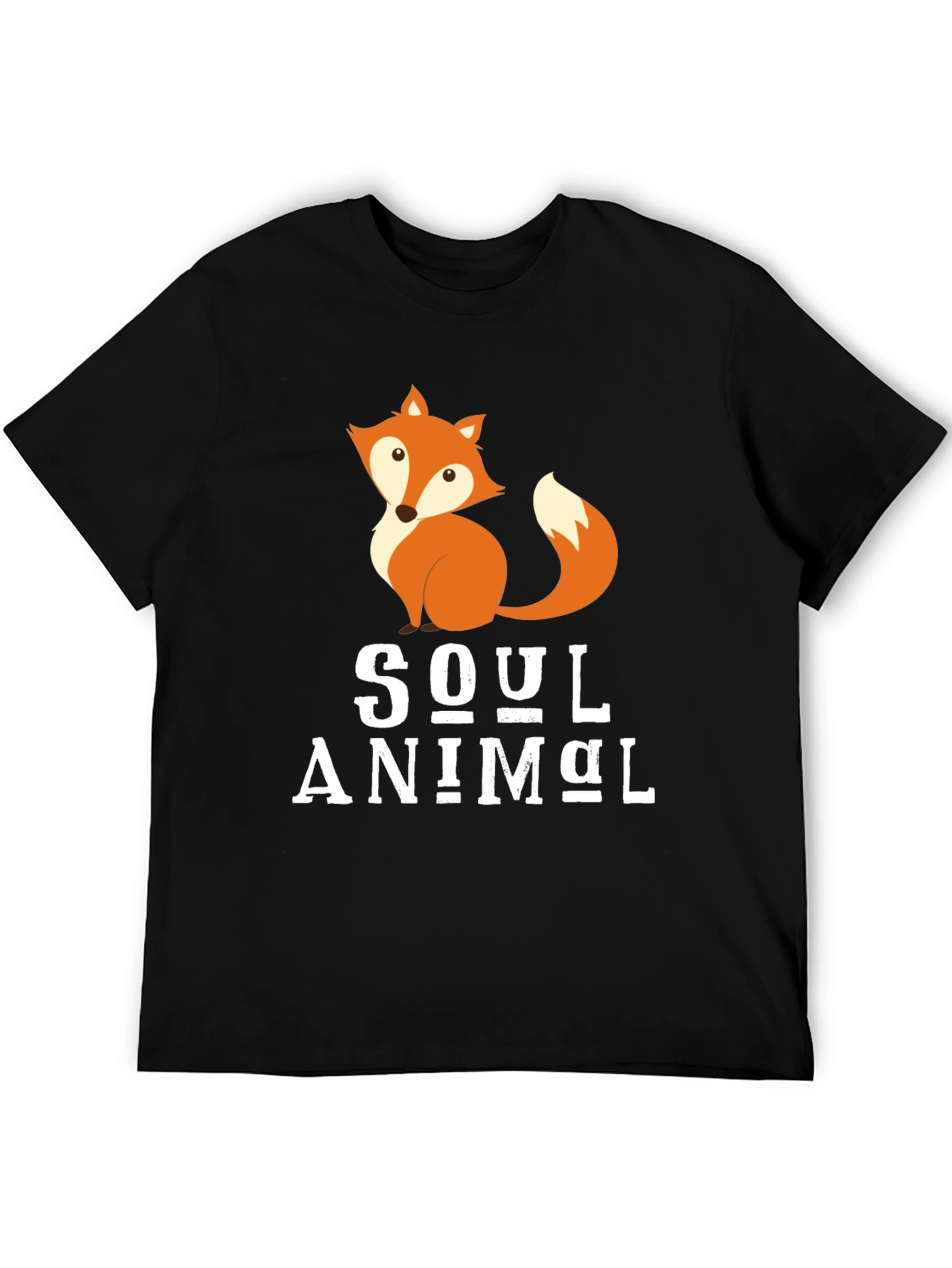 Black Soul Animal Fox Graphic Tee view 5