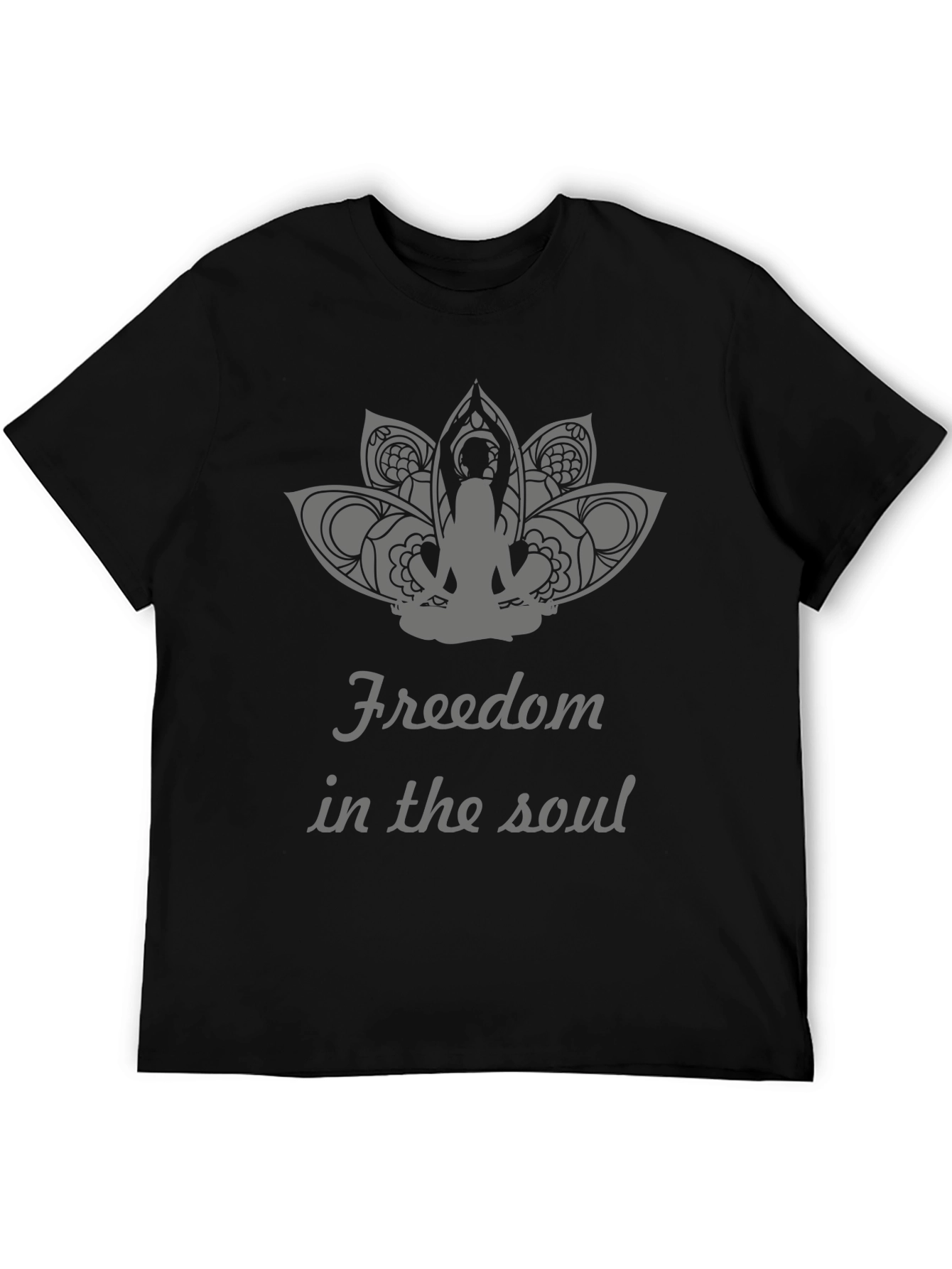 Black Freedom Soul Black Graphic Tee view 5