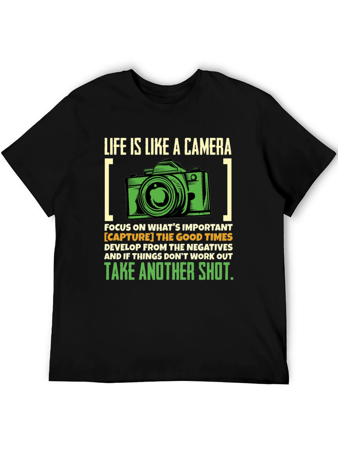Black Life is Like a Camera Graphic T-Shirt view 5