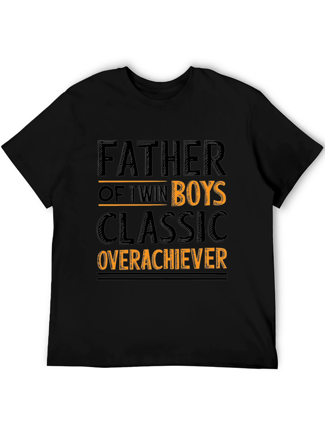 Black Father of Twin Boys Classic Overachiever T-Shirt view 5