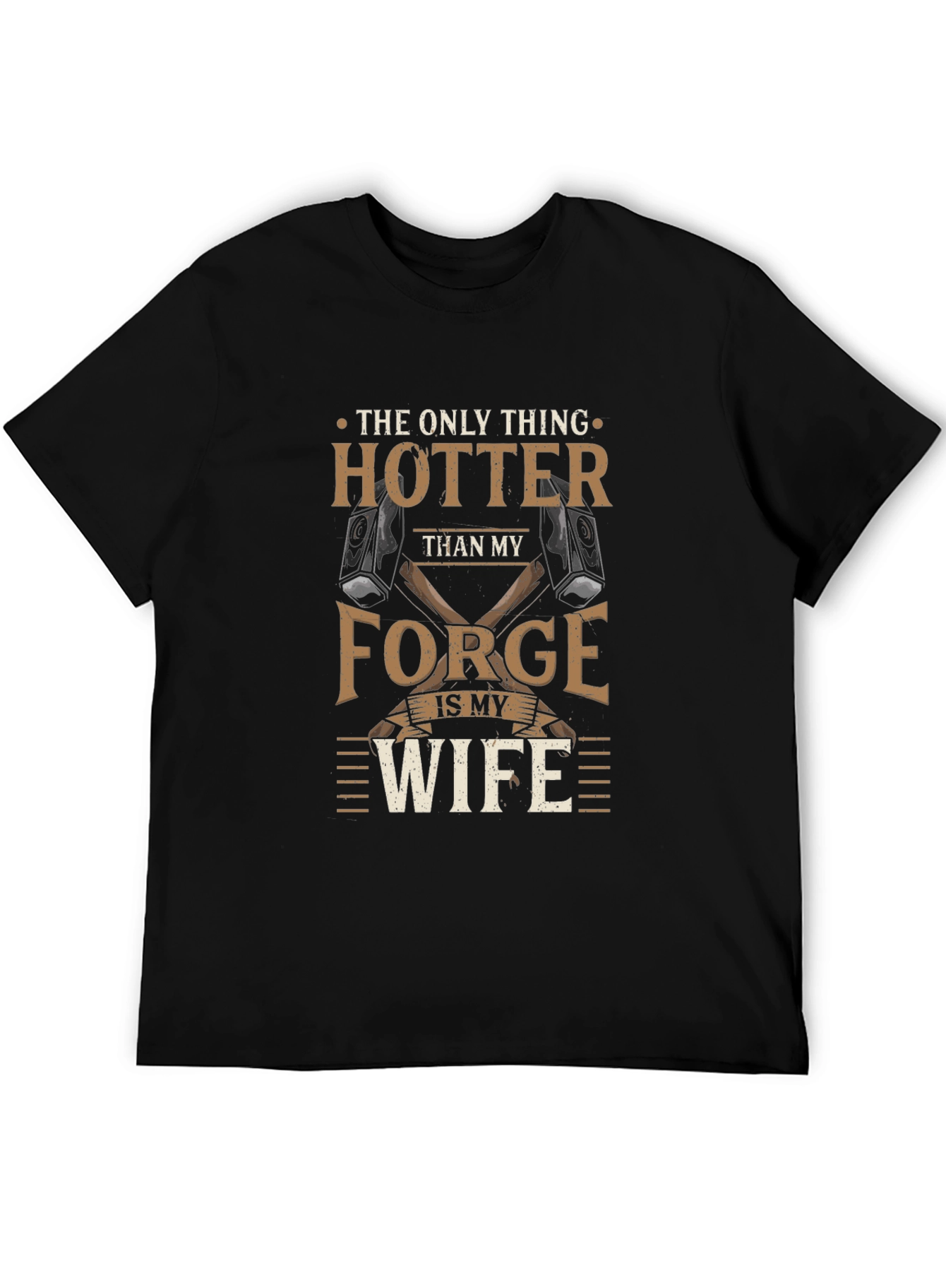 Black Hotter Than My Forge - Novelty T-Shirt view 5