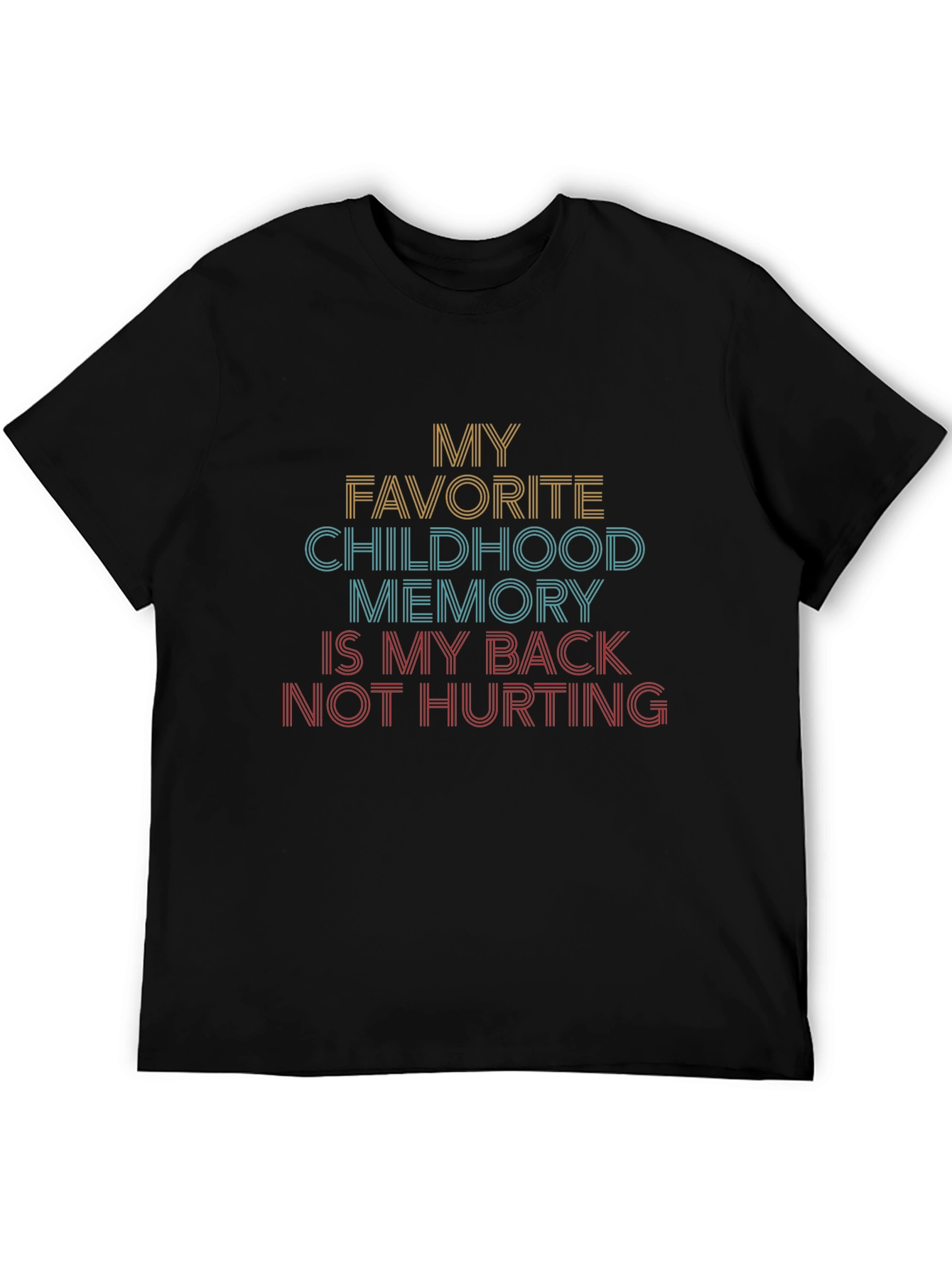 Black My Favorite Childhood Memory T-Shirt view 5