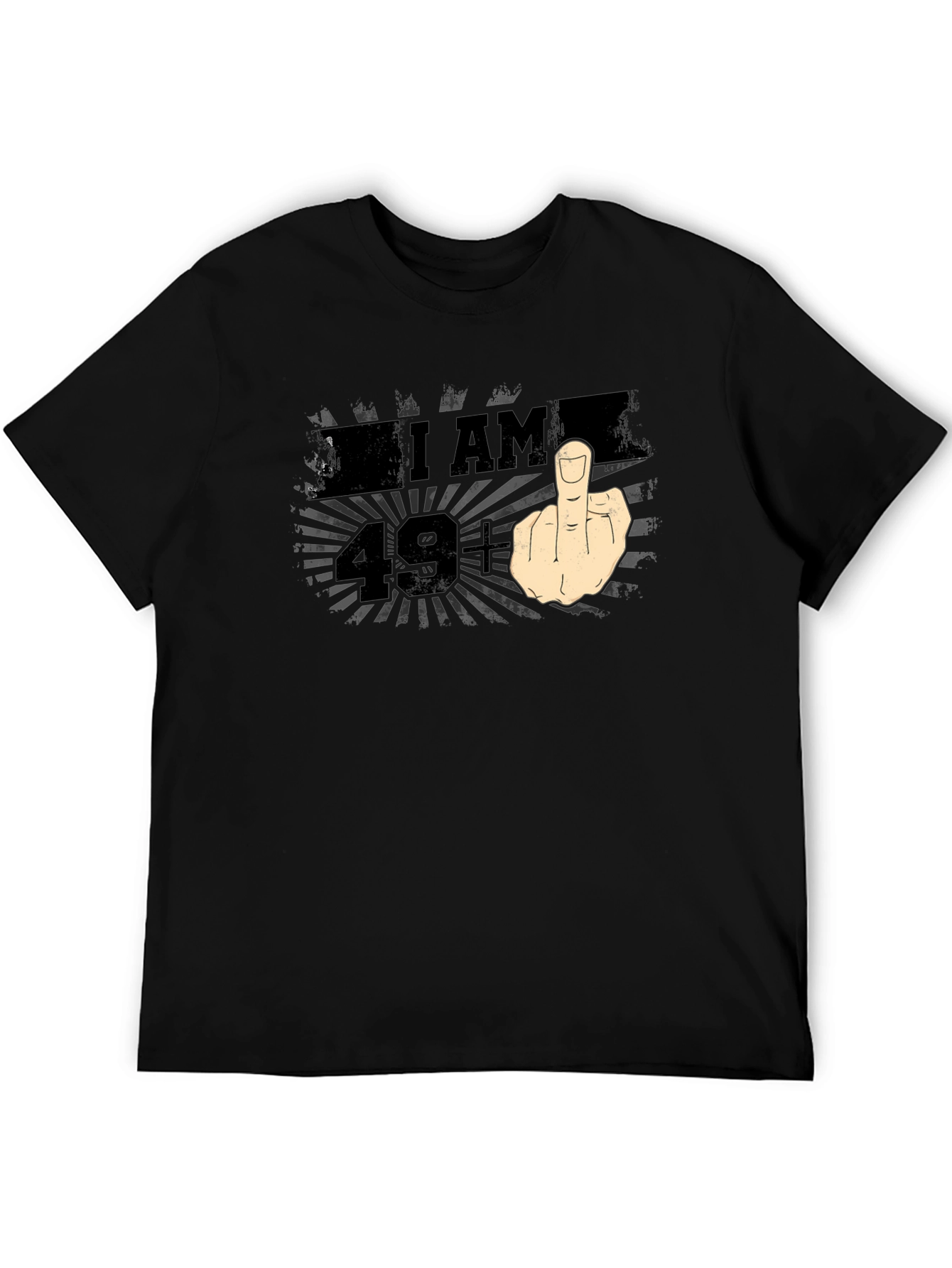 Black I AM 49+ Middle Finger Graphic T-Shirt view 5