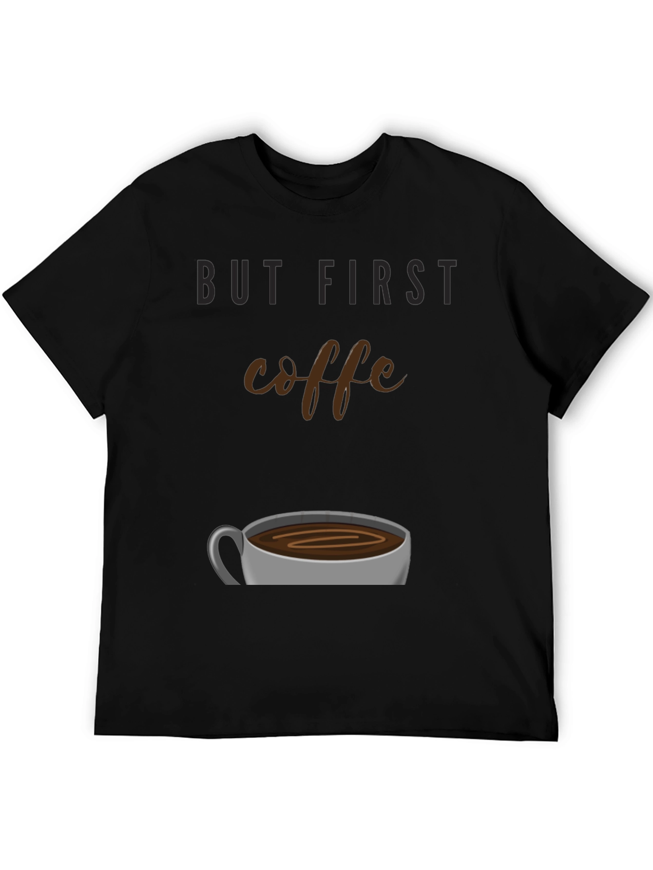 Black But First Coffee Graphic Tee - Unisex Black T-Shirt view 5
