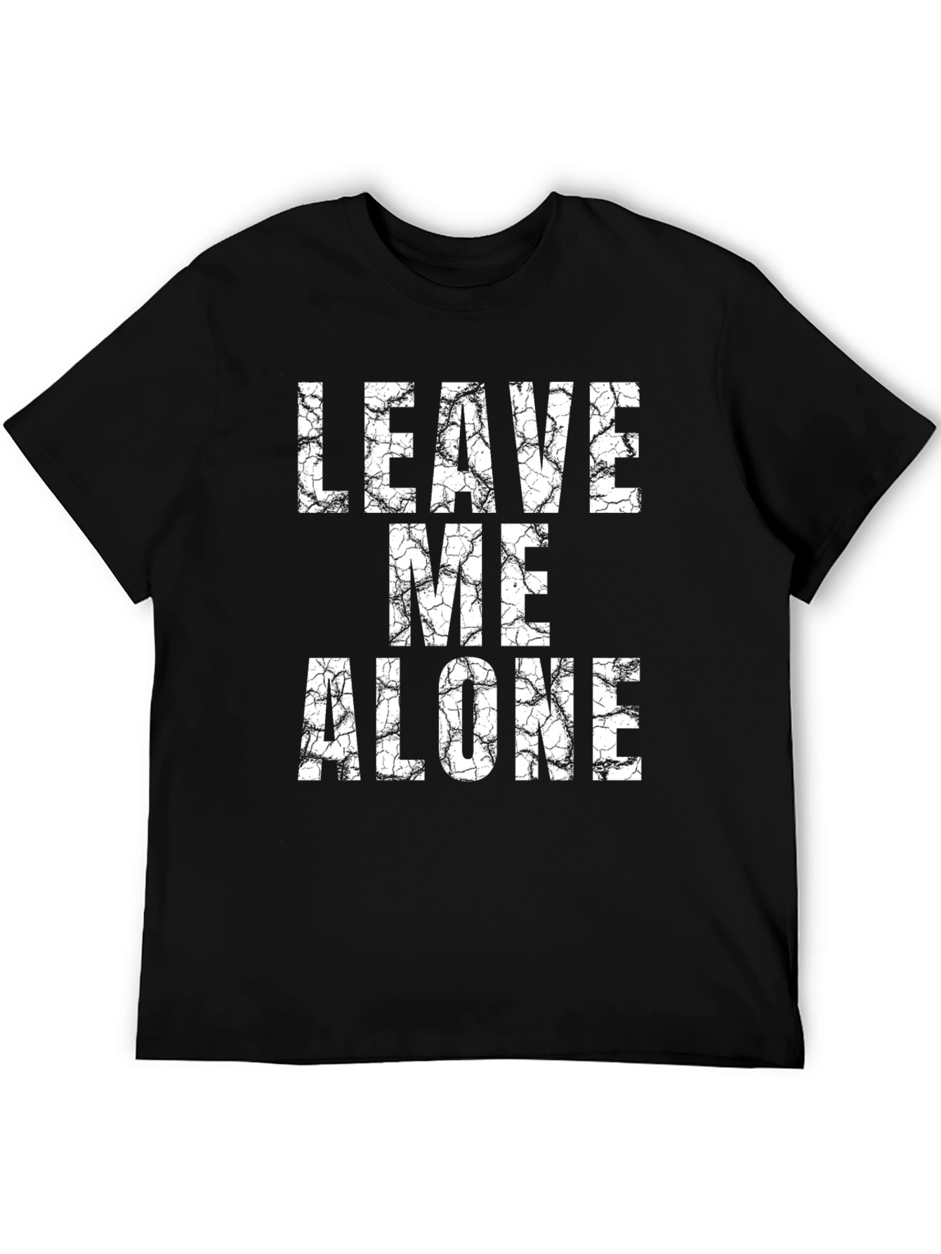 Black Leave Me Alone Graphic Tee - Black T-Shirt view 5