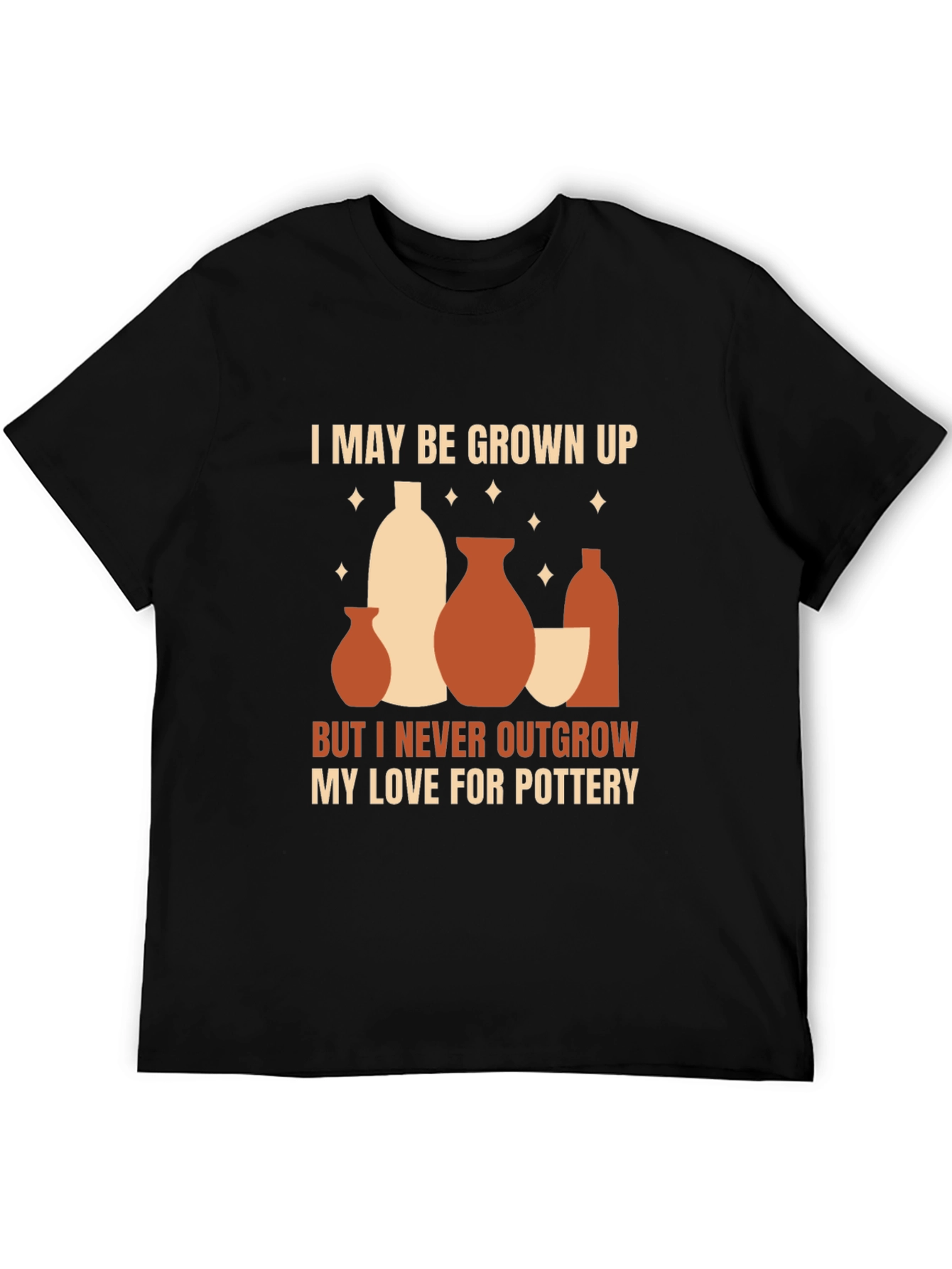 Black Pottery Lover T-Shirt - Never Outgrow My Love view 5