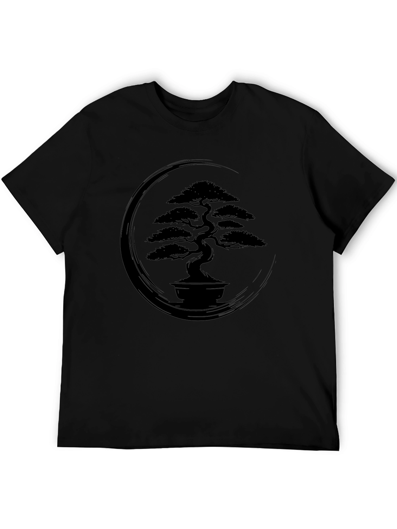 Black Bonsai Tree Graphic Tee - Zen Style view 5