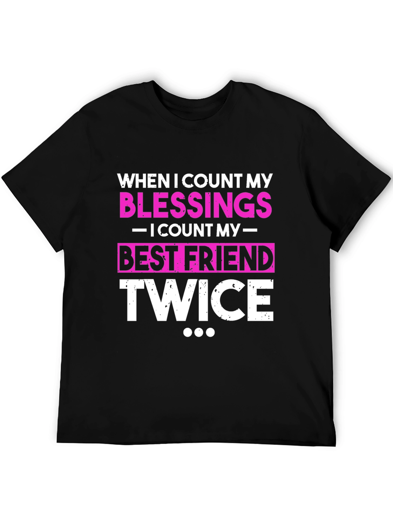 Black Blessings Best Friend Twice Black T-Shirt view 5