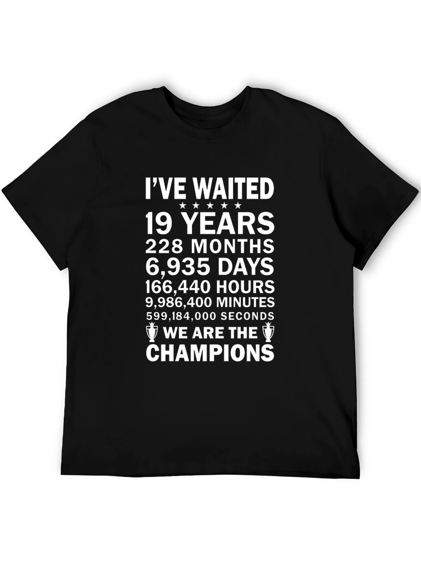 Black 19 Years Champions T-Shirt view 5