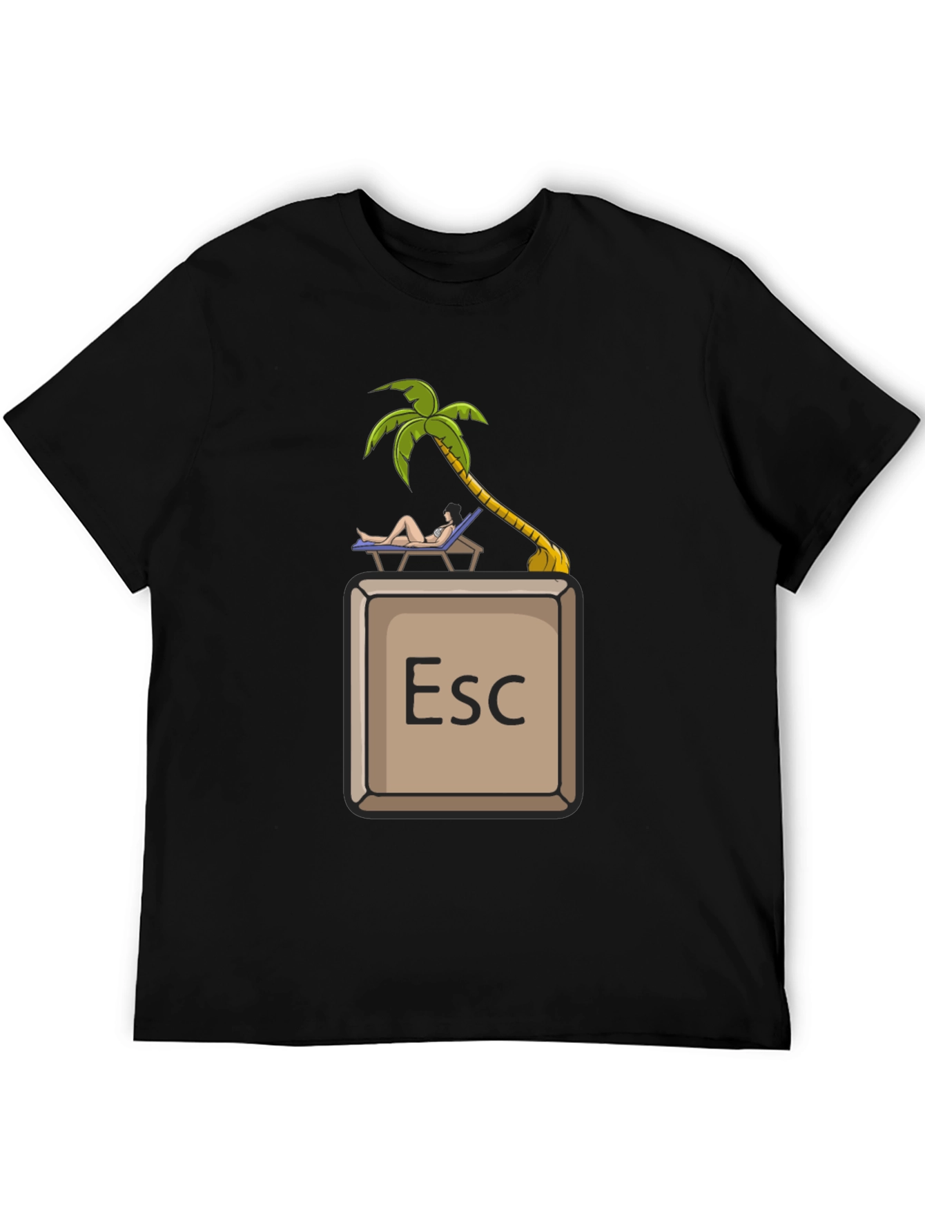 Black Escape Key Vacation T-Shirt - Relax Mode Activated view 5