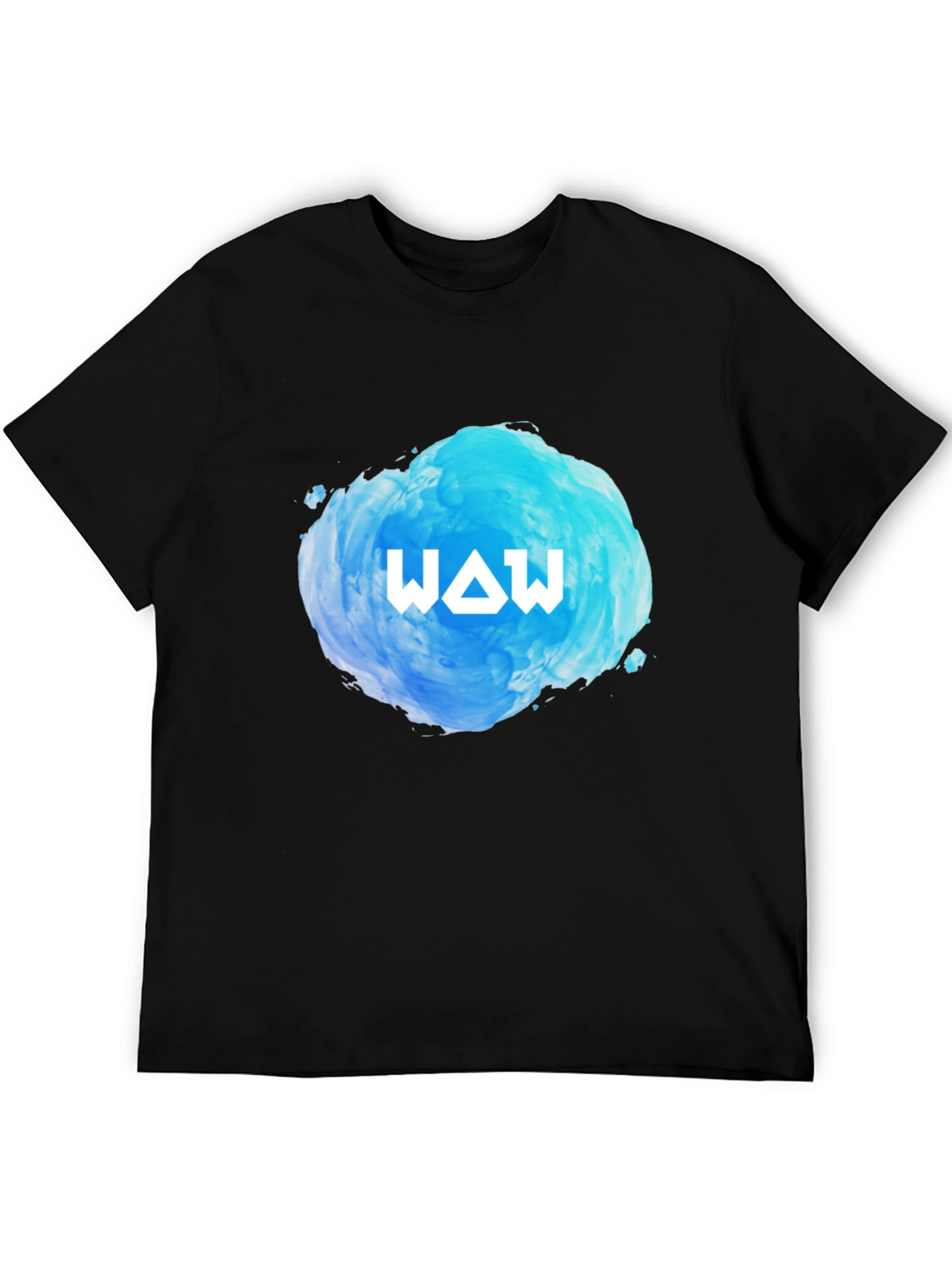 Black WAW Graphic Black T-Shirt - Cool Design view 5