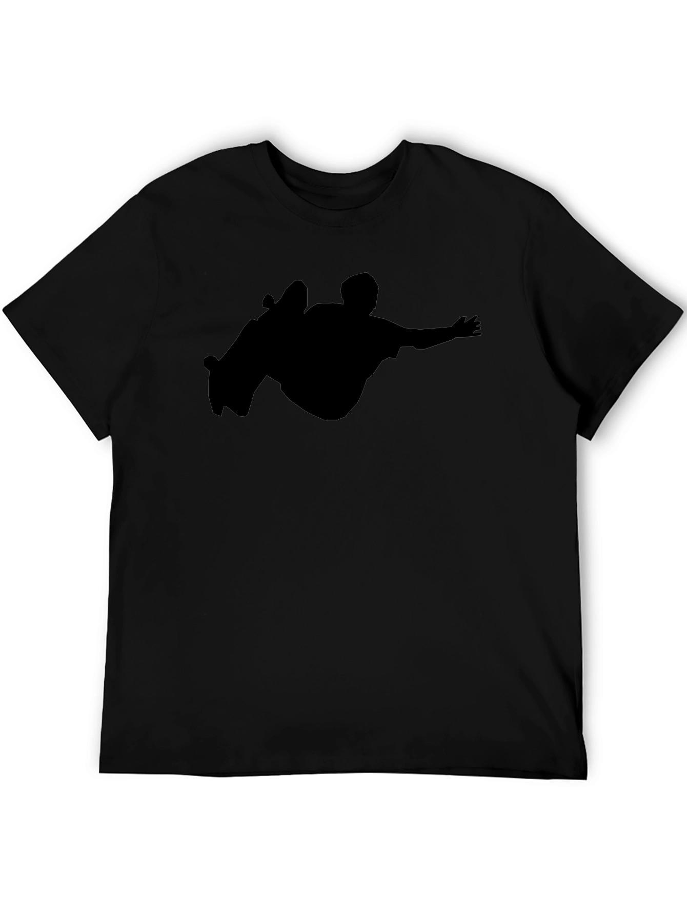 Black Skateboarder Silhouette T-Shirt - Cool Graphic Tee view 5
