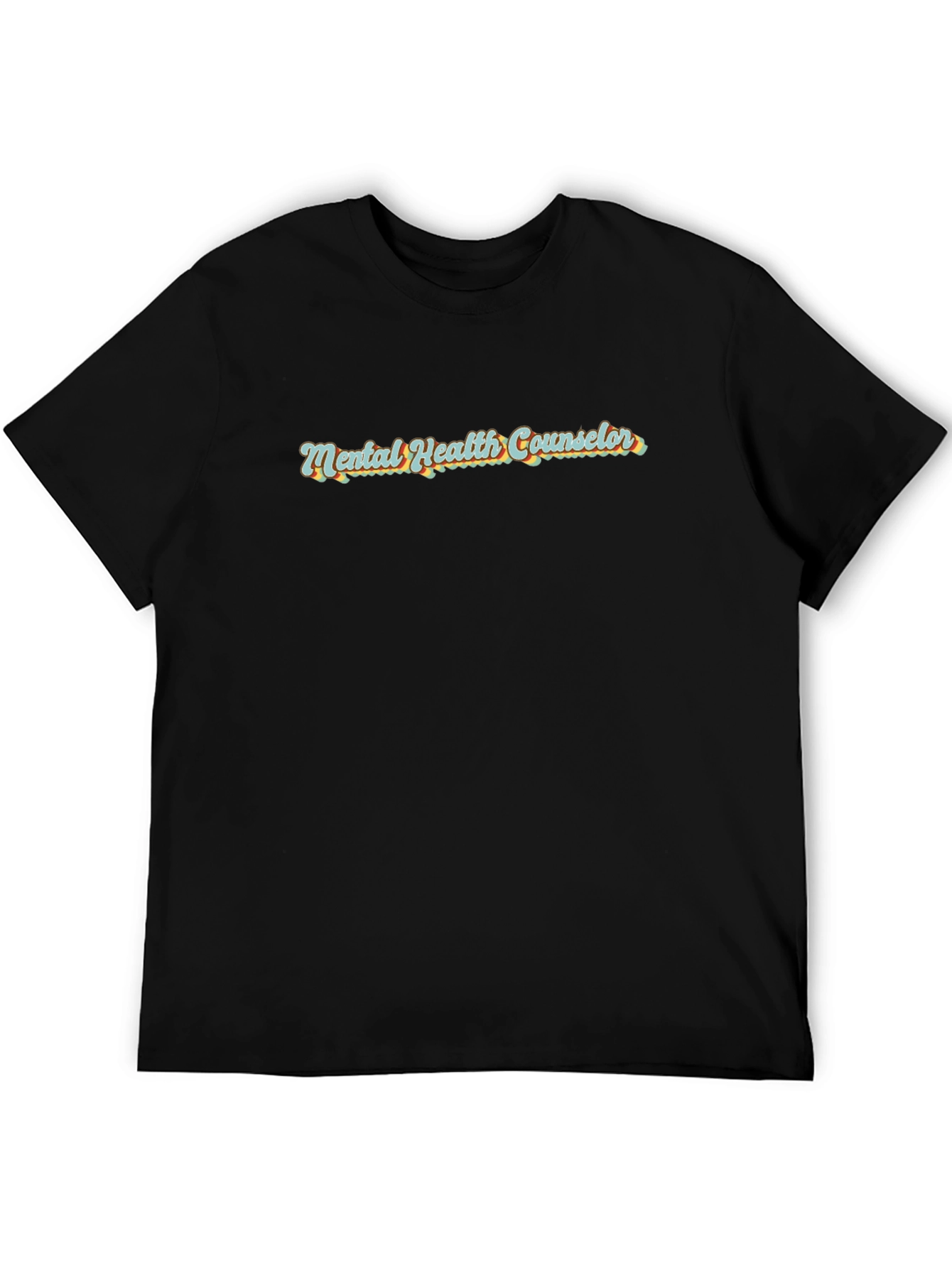 Black Mental Health Counselor Retro T-Shirt view 5