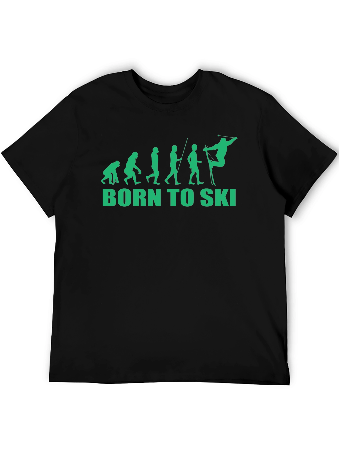 Black Born to Ski Evolution T-Shirt view 5