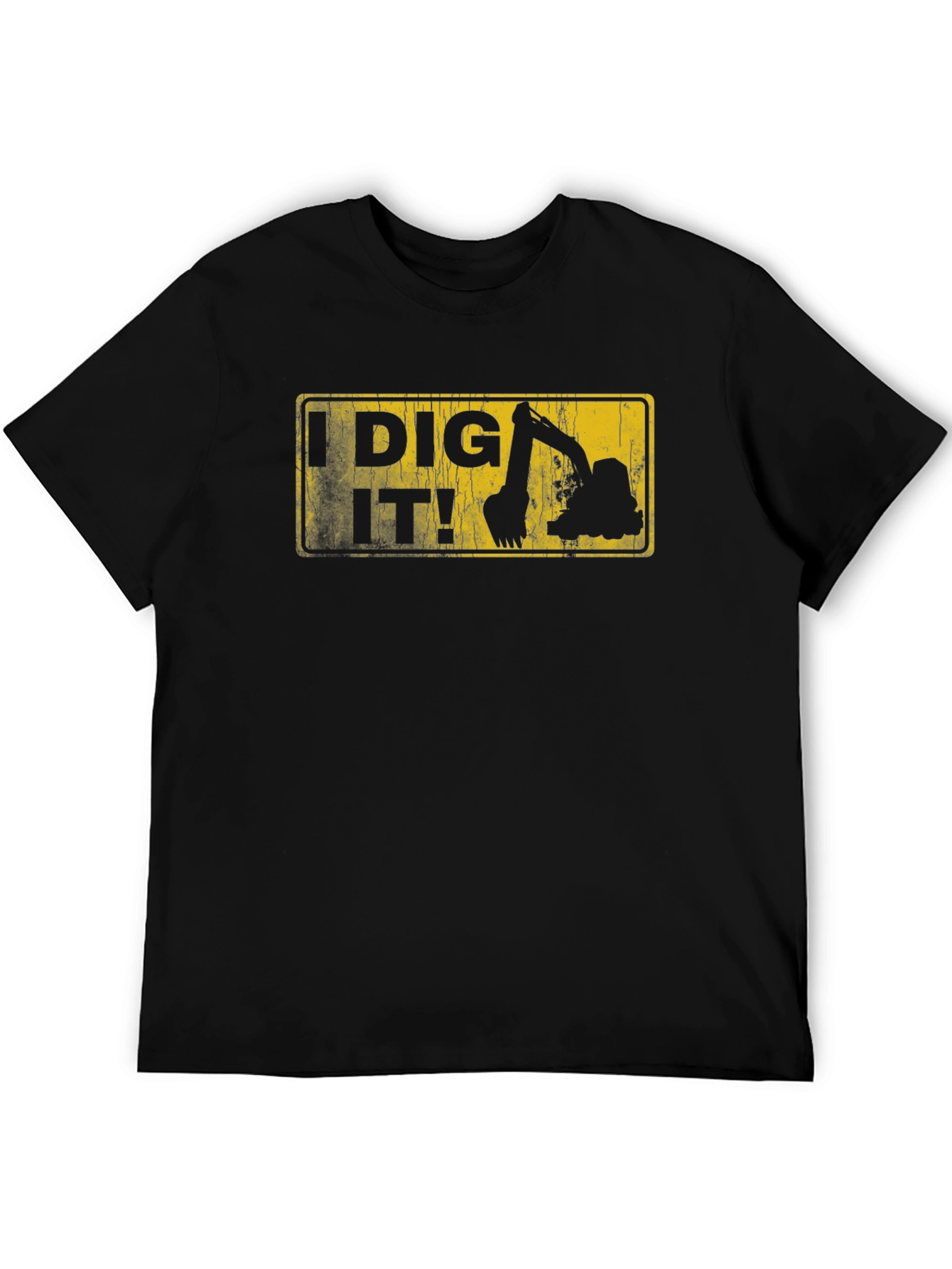 Black I Dig It! Excavator Graphic Tee - Black view 5