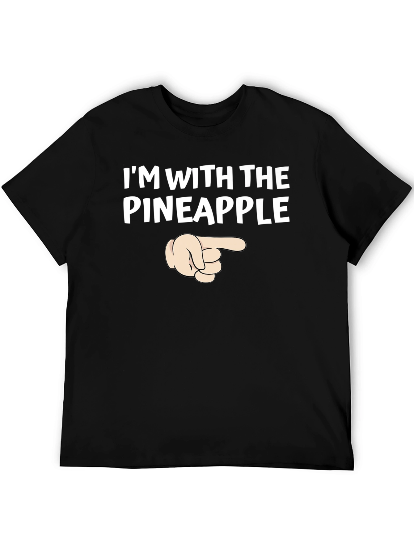 Black I'm With The Pineapple T-Shirt view 5