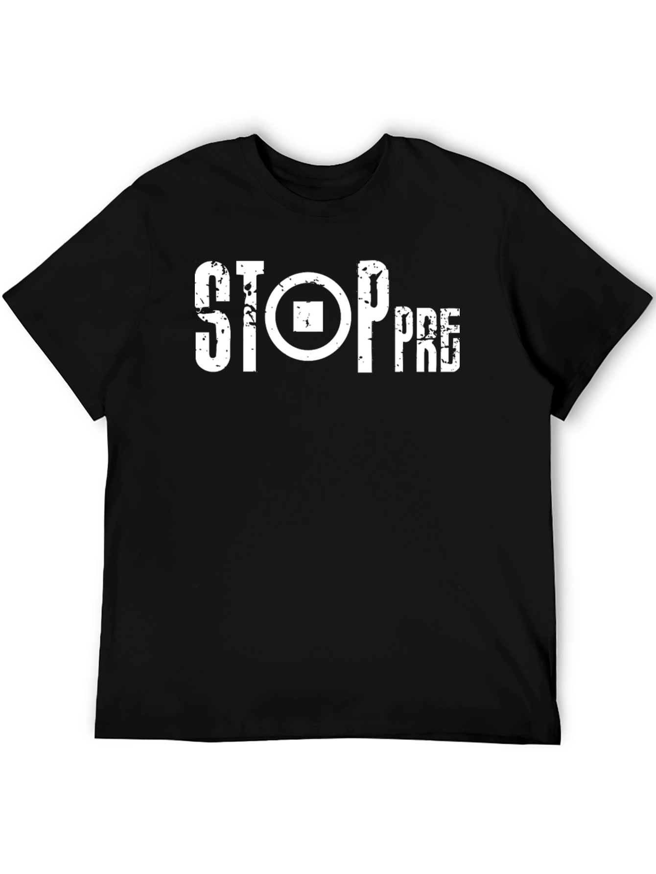 Black Stop PRE Graphic Tee - Bold Statement T-Shirt view 5