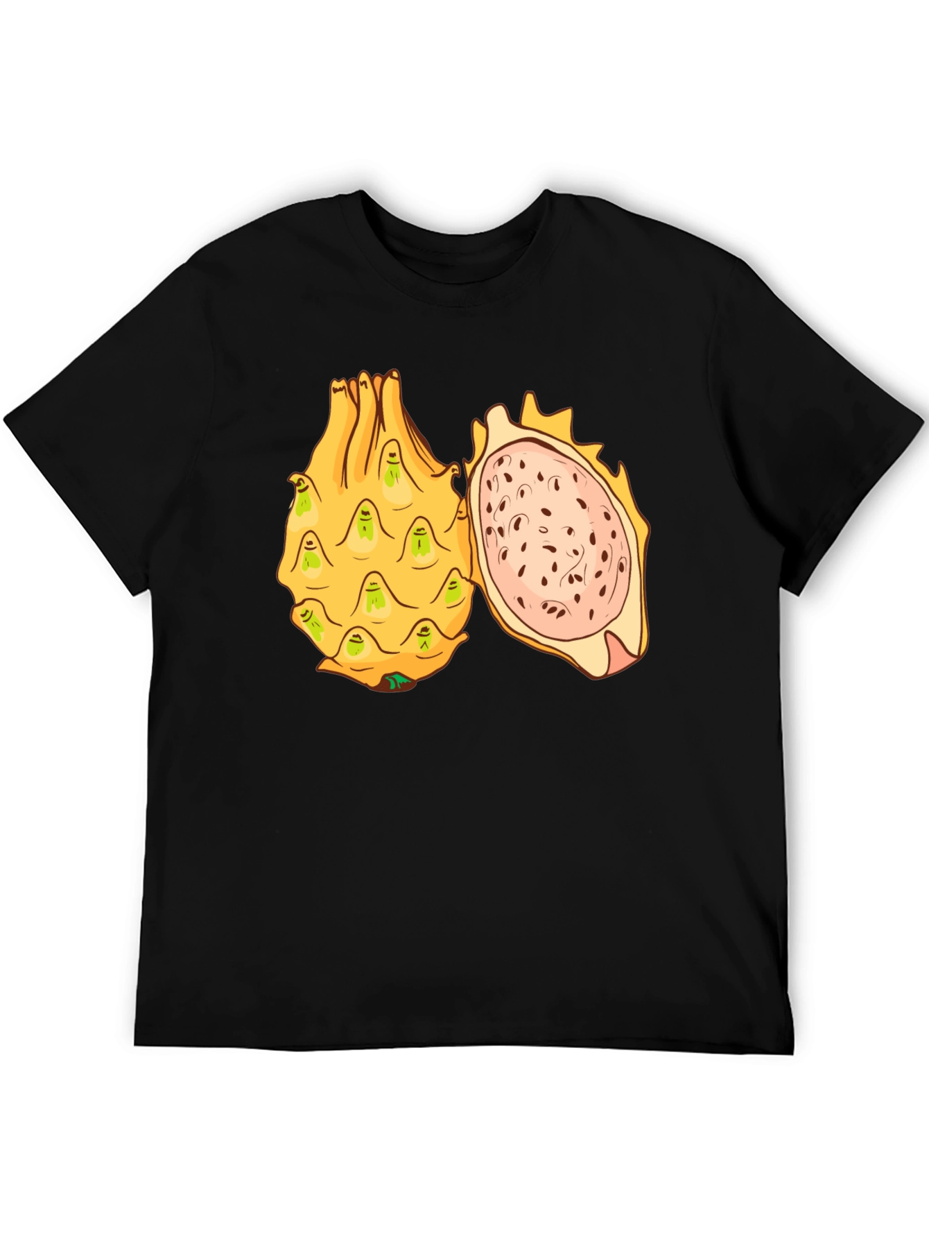 Black Dragon Fruit Graphic T-Shirt - Unique Fruit Design view 5