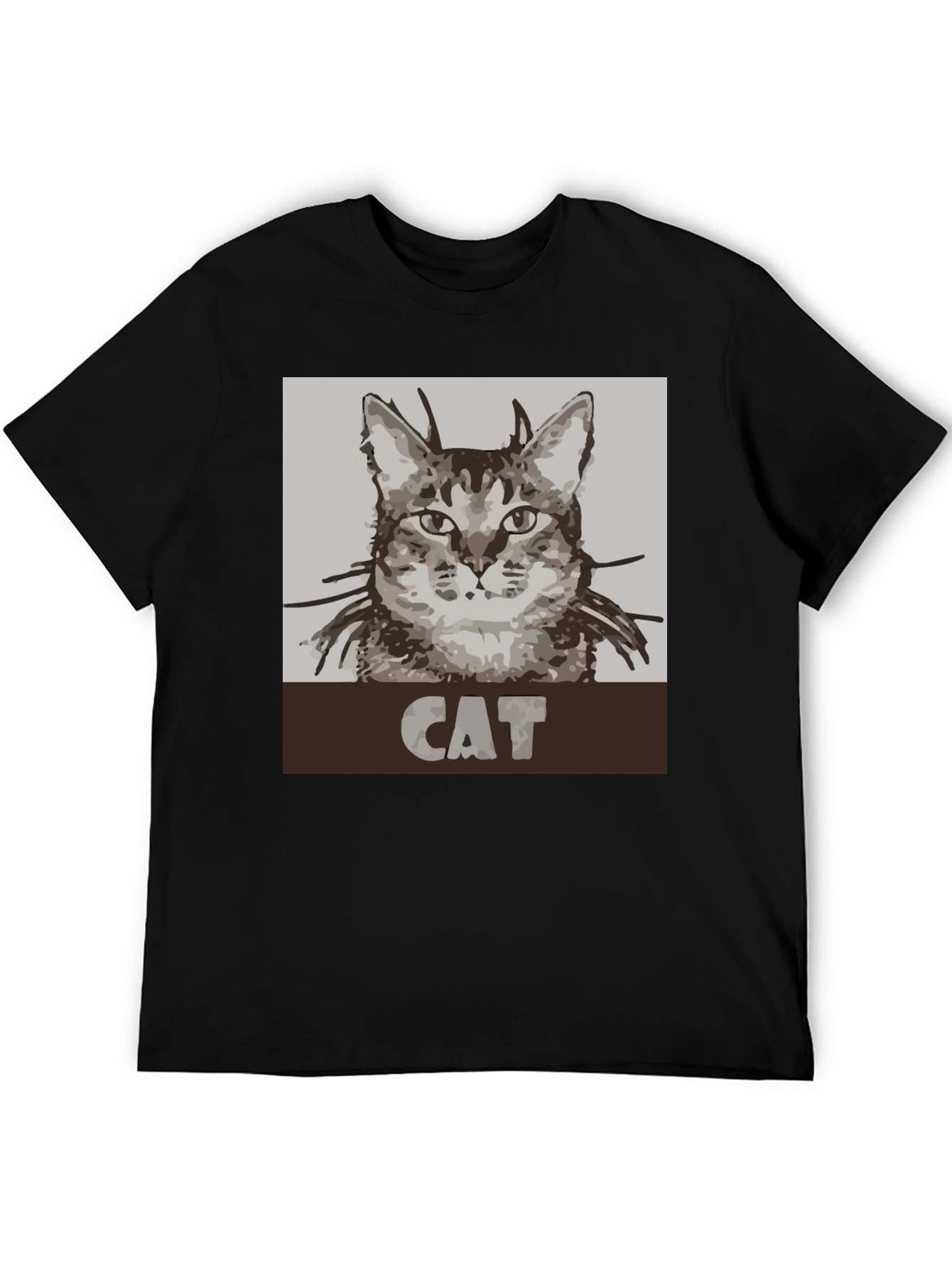 Black Cat Graphic Tee - Unisex Black T-Shirt view 5