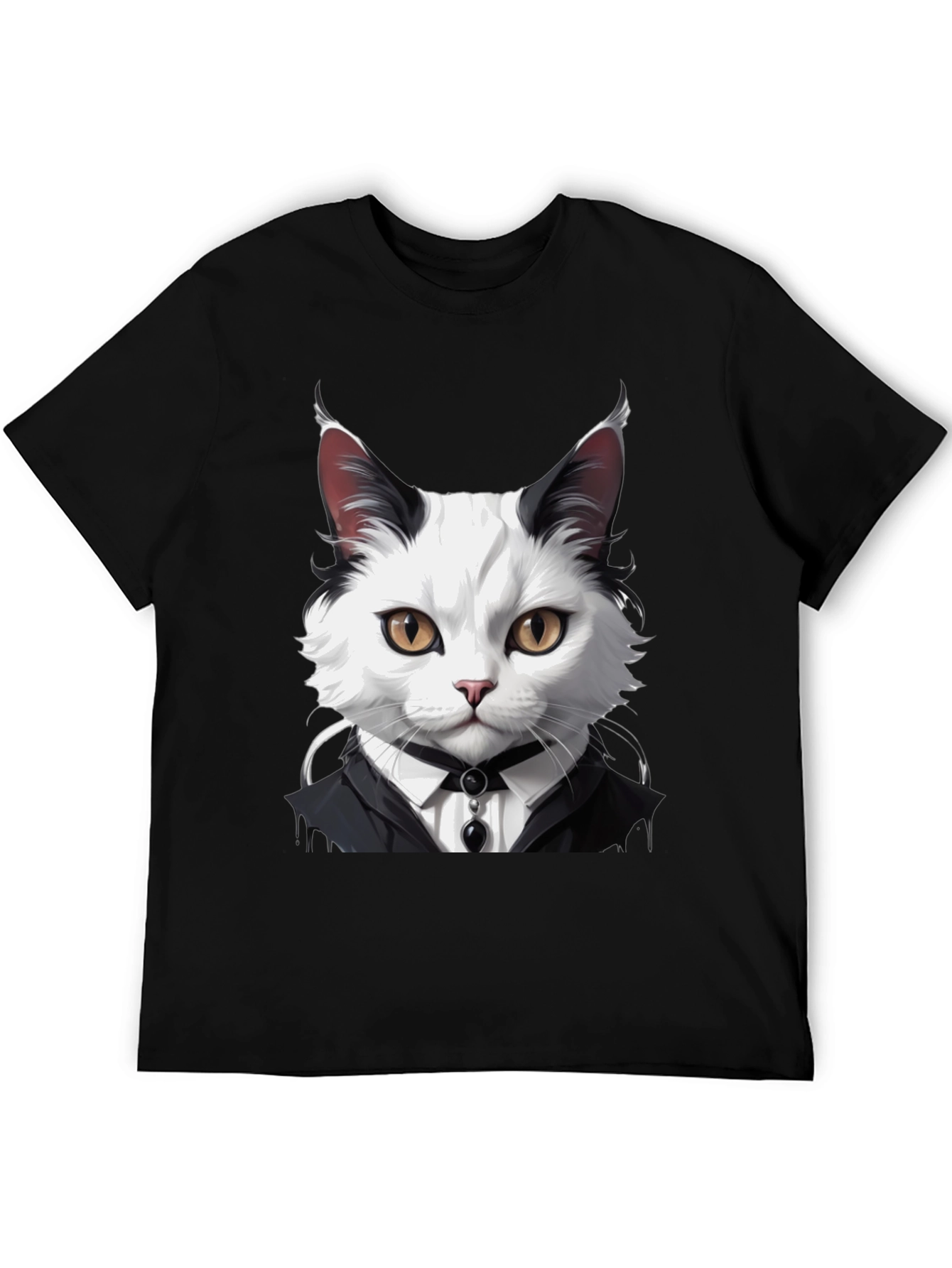 Black Cat Tuxedo T-Shirt - Cool Feline Fashion view 5