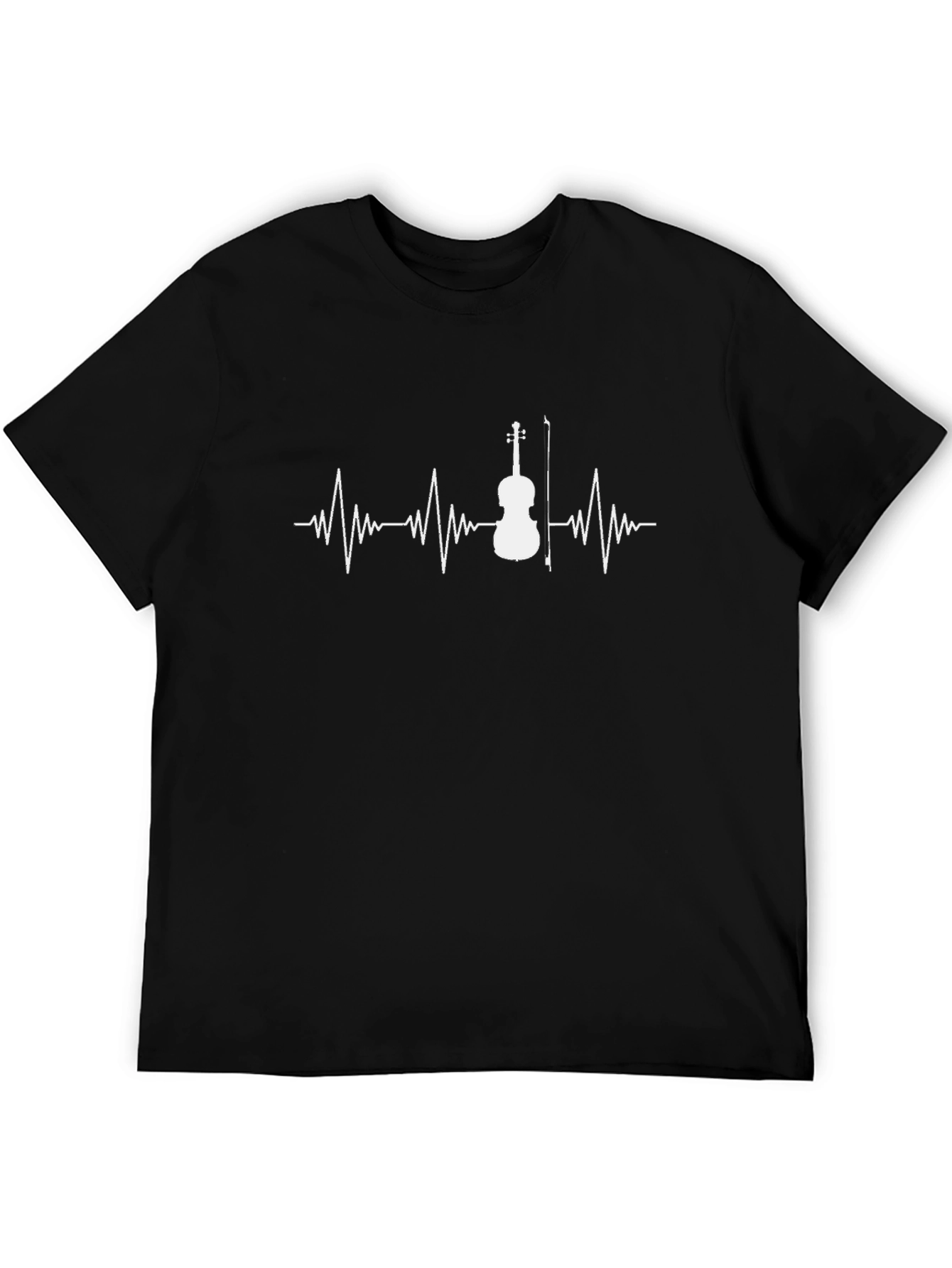 Black Violin Heartbeat T-Shirt - Music Lover Tee view 5