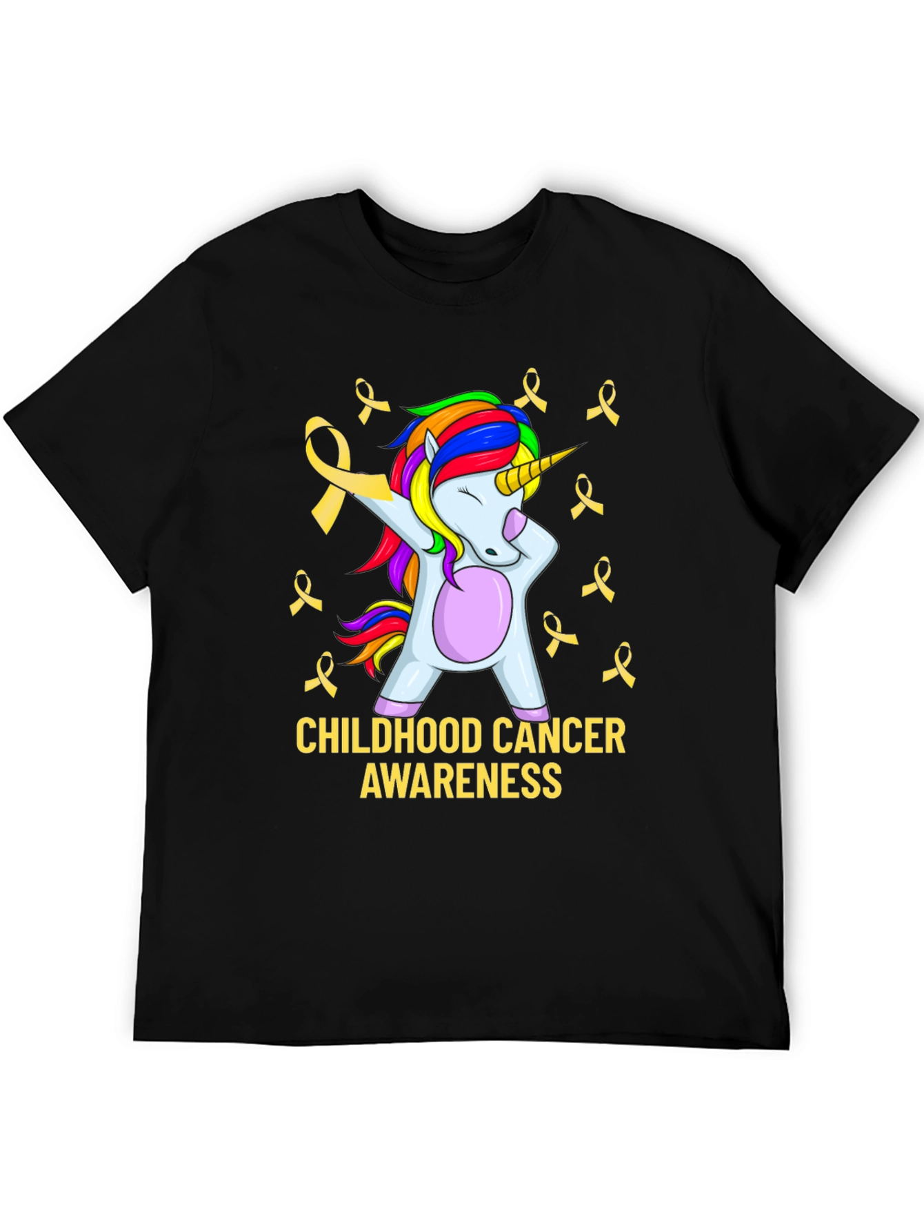 Childhood Cancer Awareness Unicorn T-Shirt - 5