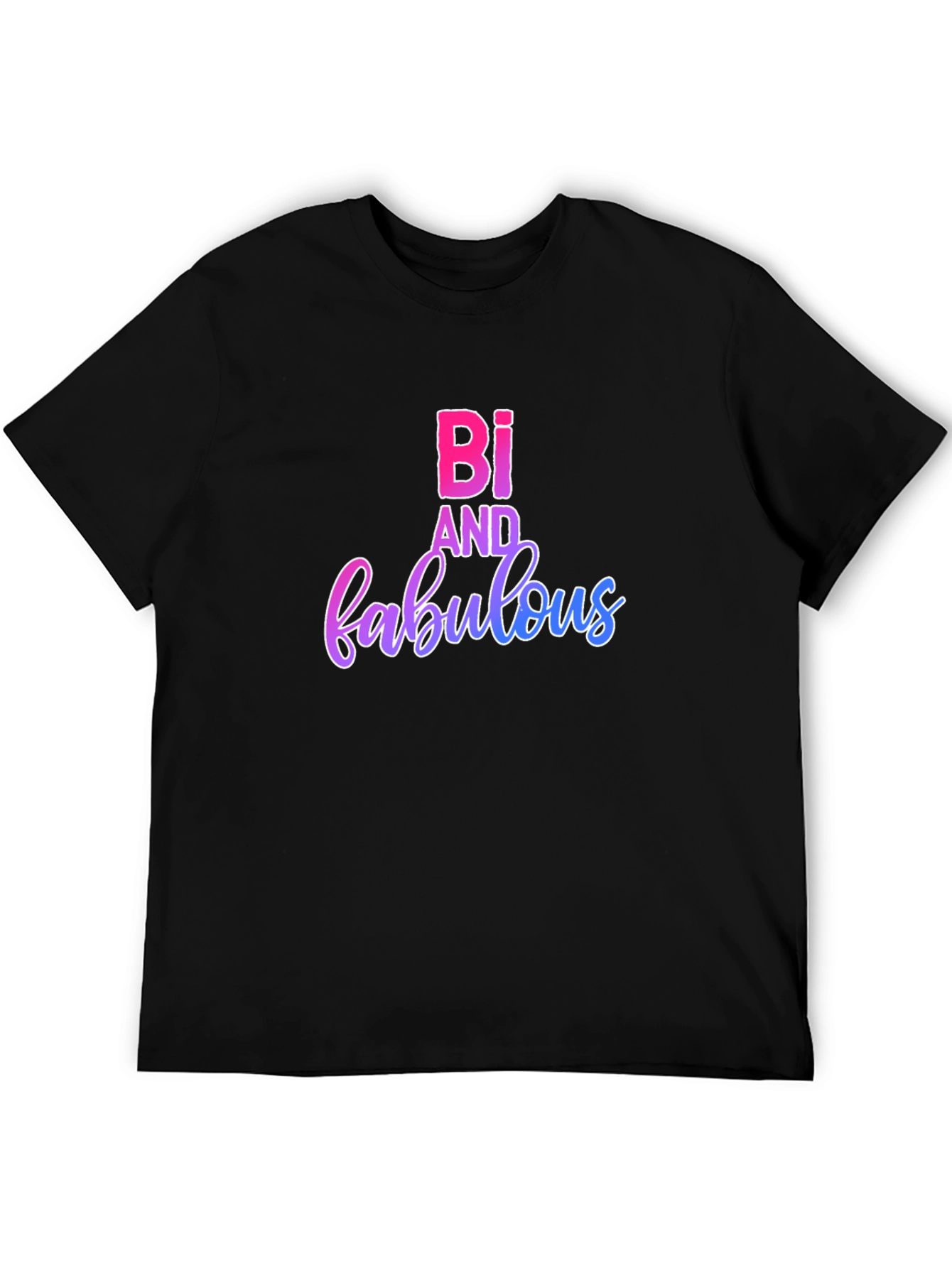 Black Bi and Fabulous Pride T-Shirt view 5