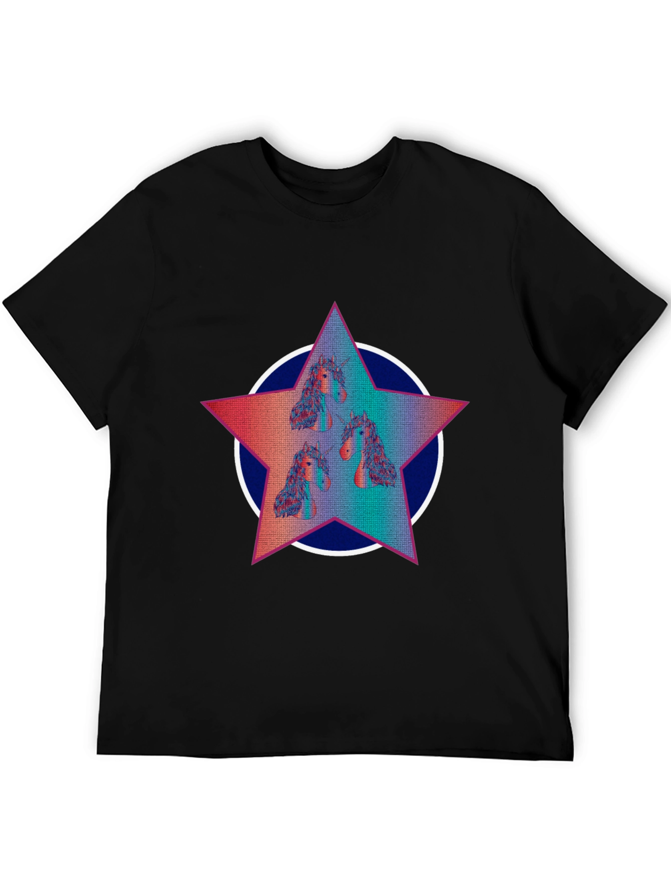 Black Unicorn Star Graphic Tee - Black view 5