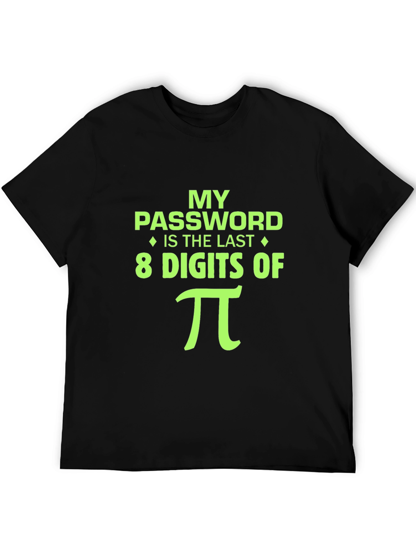 Black My Password is Pi Funny Math T-Shirt view 5