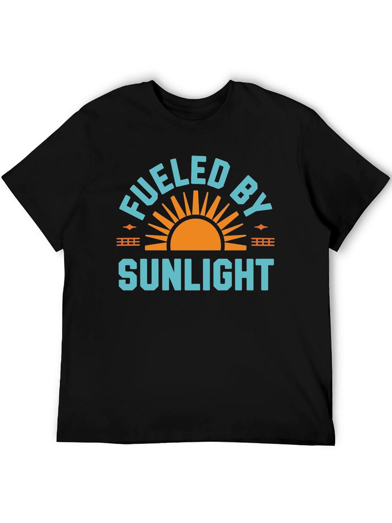 Black Fueled By Sunlight Graphic Tee - Black Casual Shirt view 5